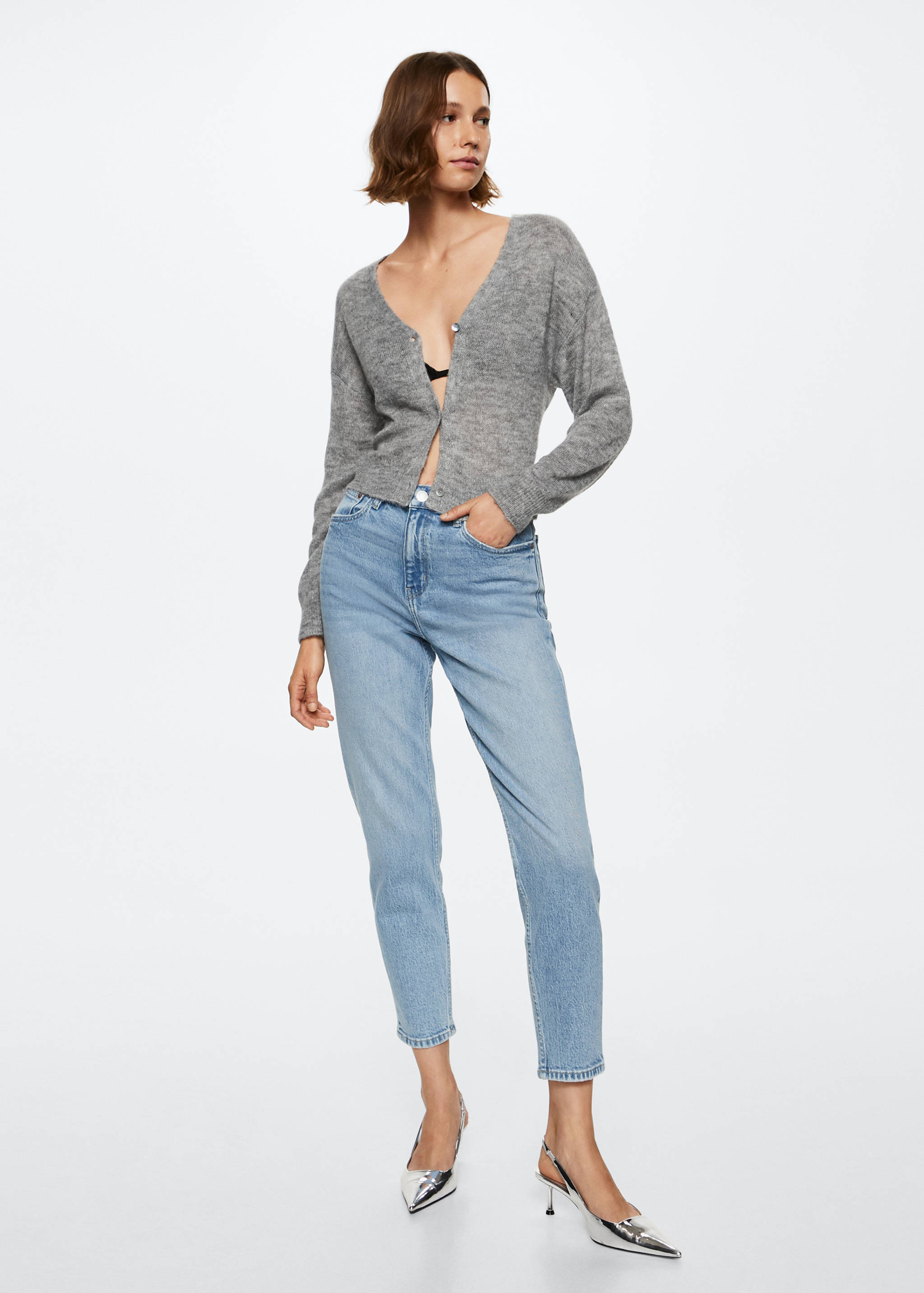 Mom high-waist jeans - General plane