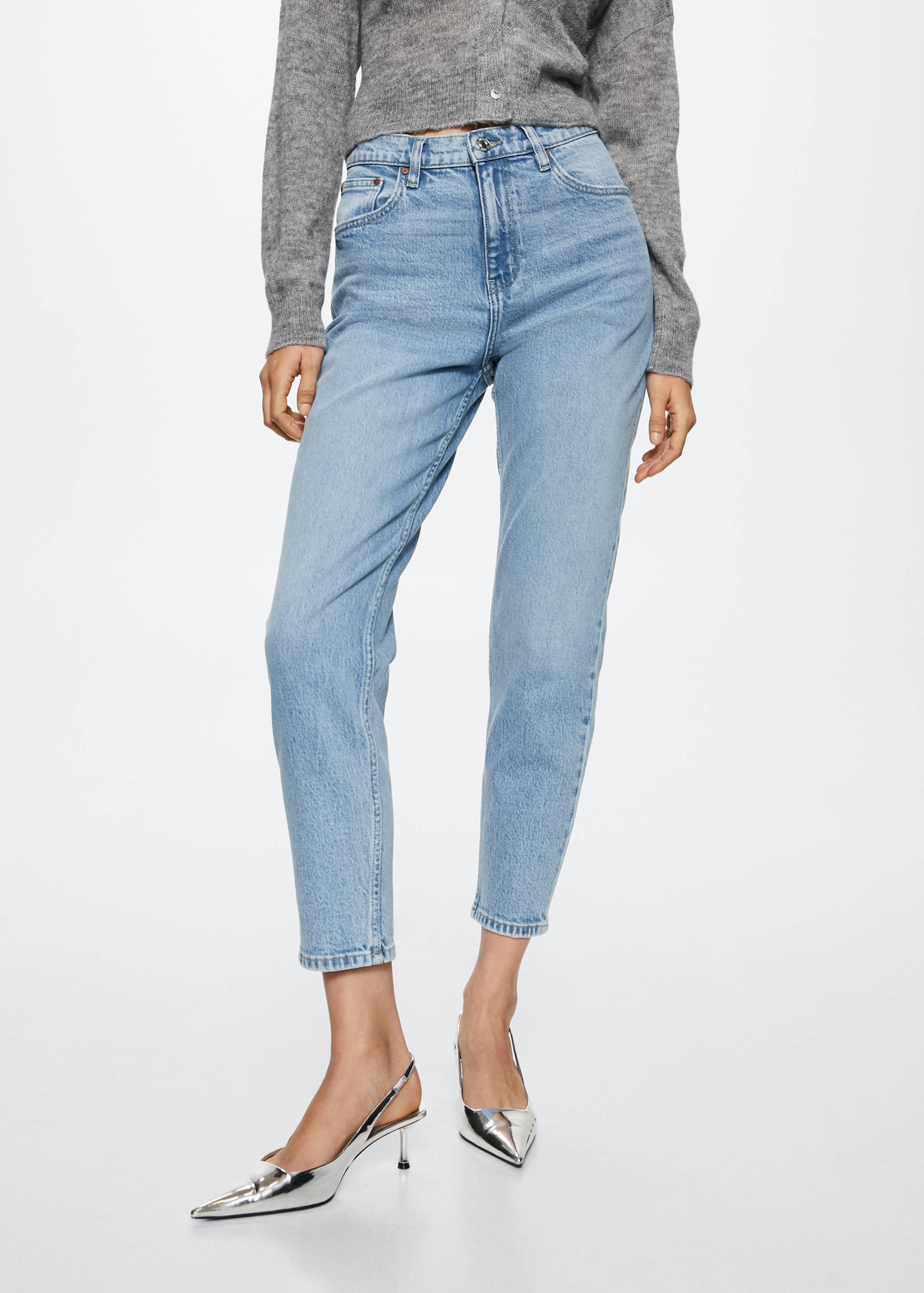 Mom high-waist jeans - Medium plane