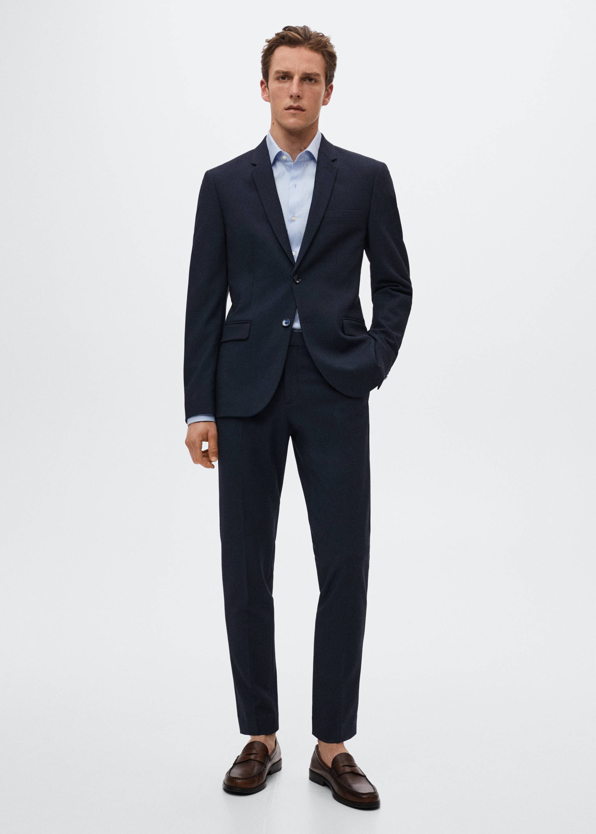 Super slim fit suit trousers - General plane