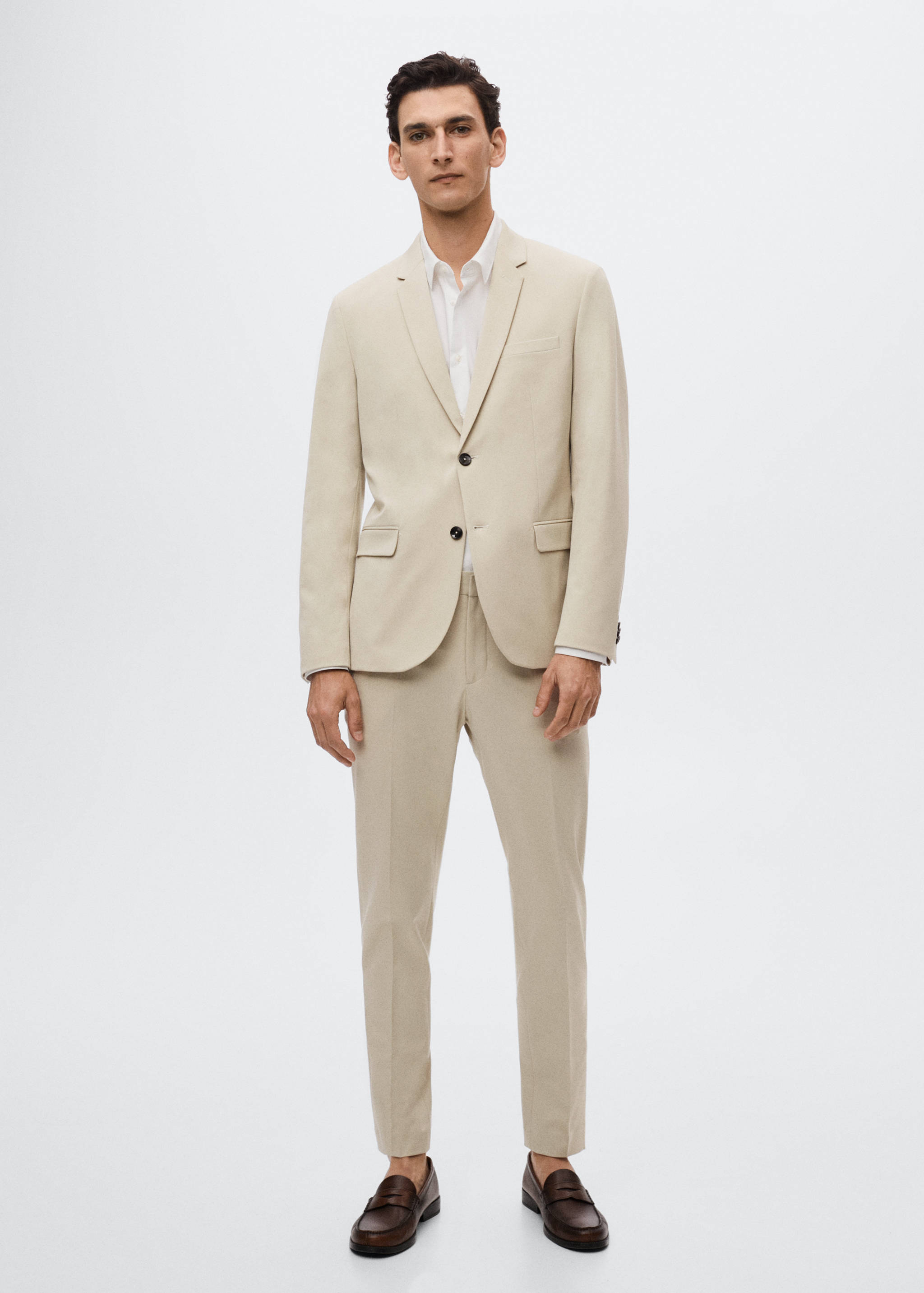 Super slim fit suit trousers - General plane