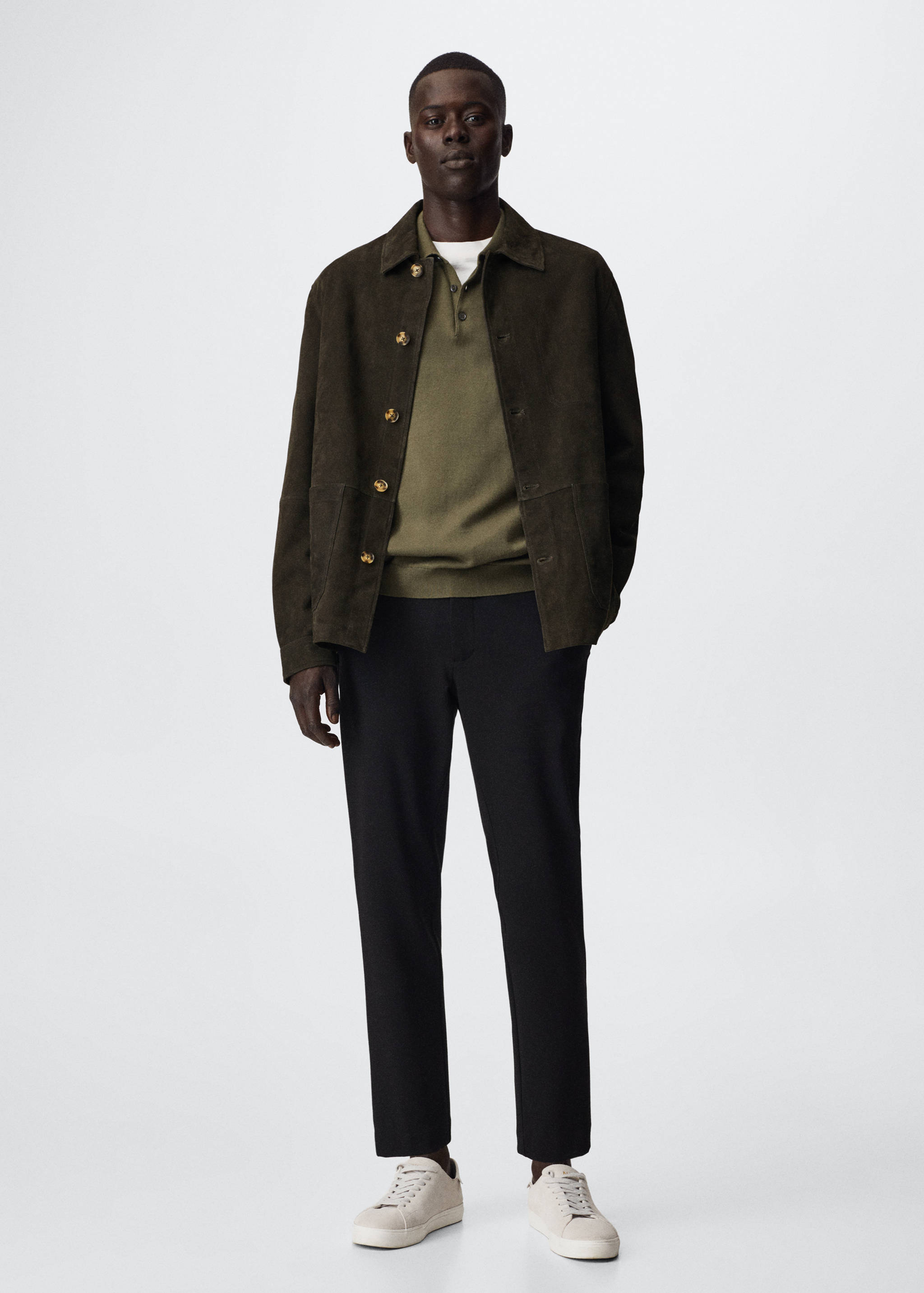 Suede overshirt with pockets - General plane