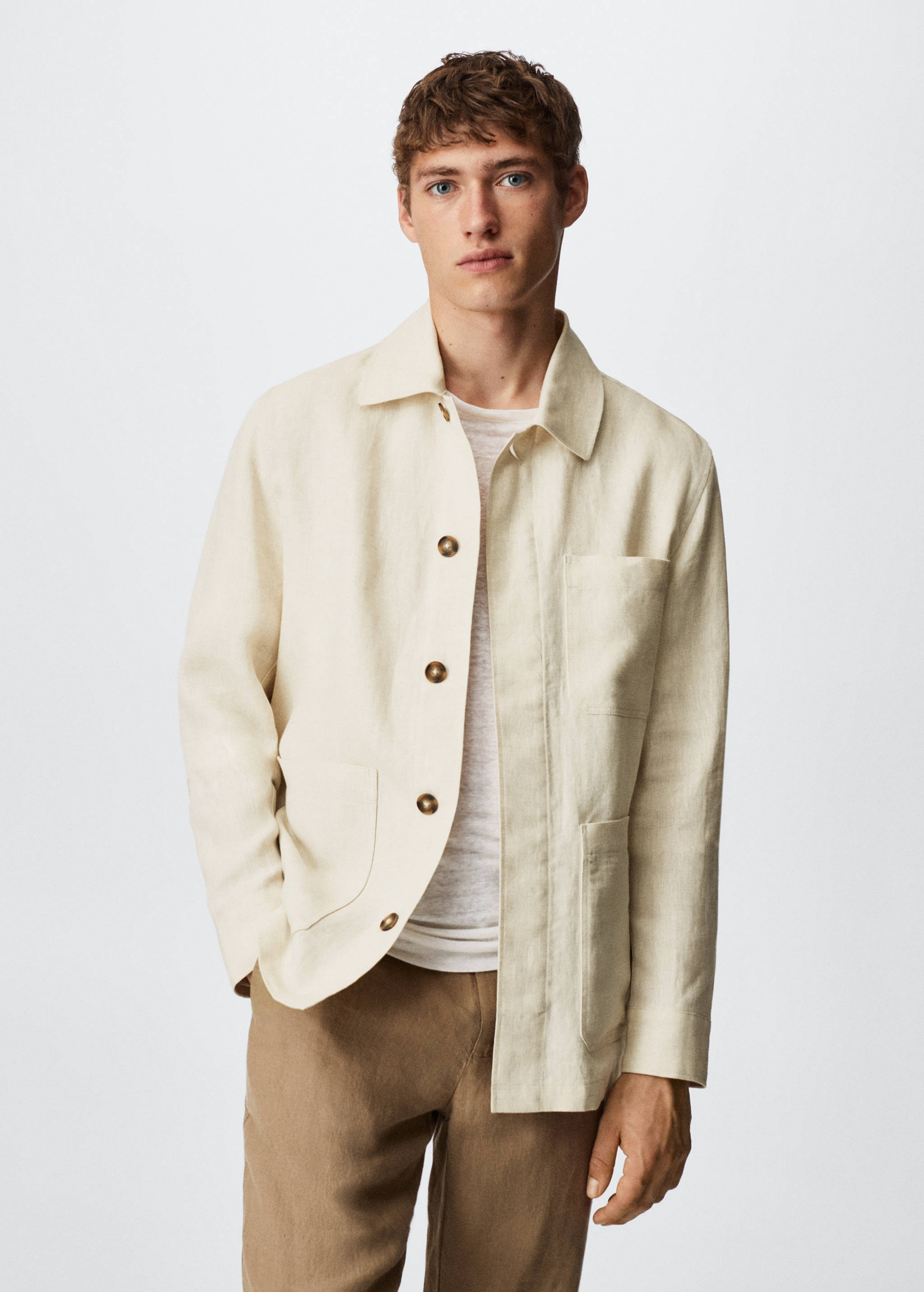 Linen worker jacket - Medium plane