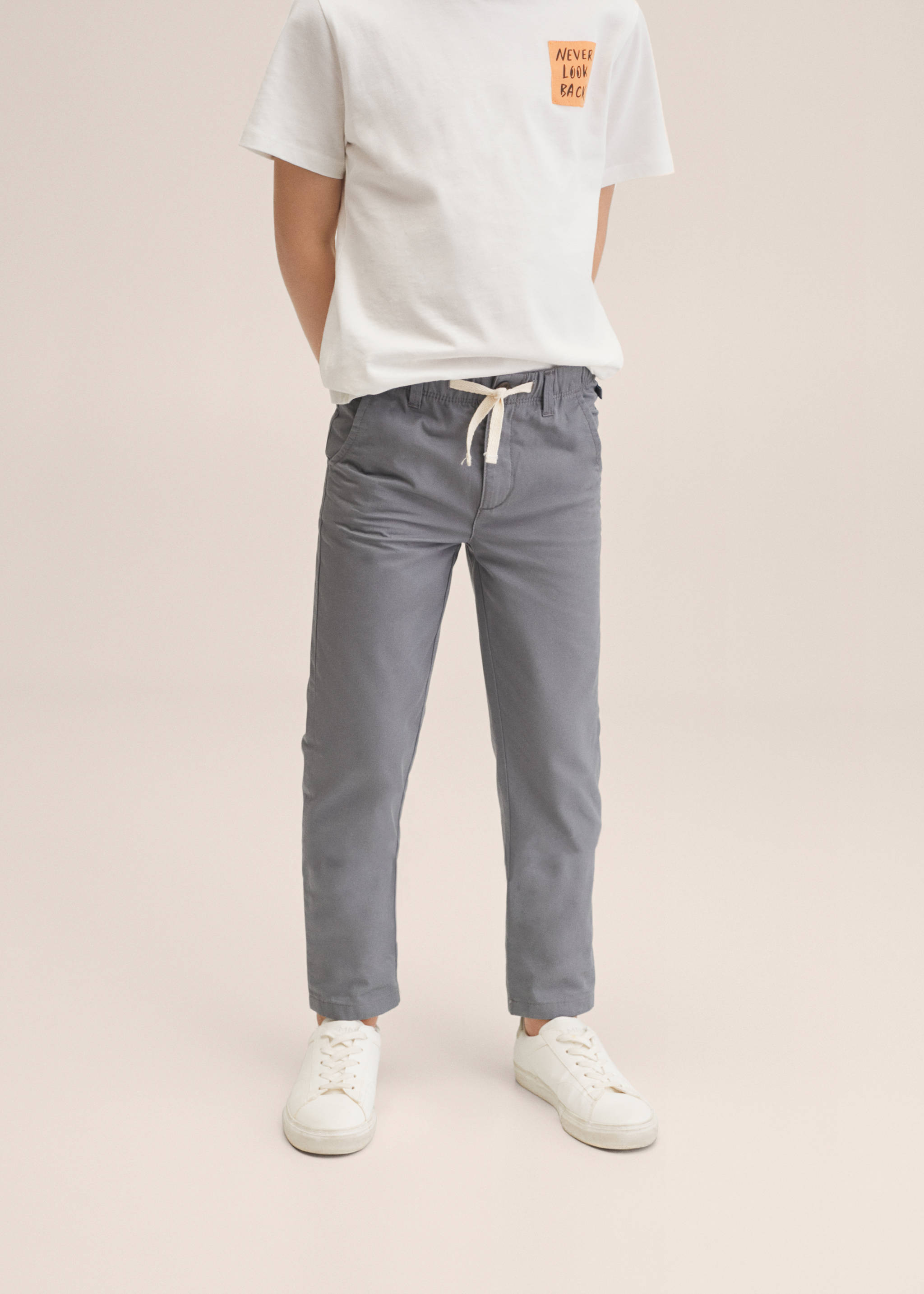 Cotton jogger-style trousers - Details of the article 1