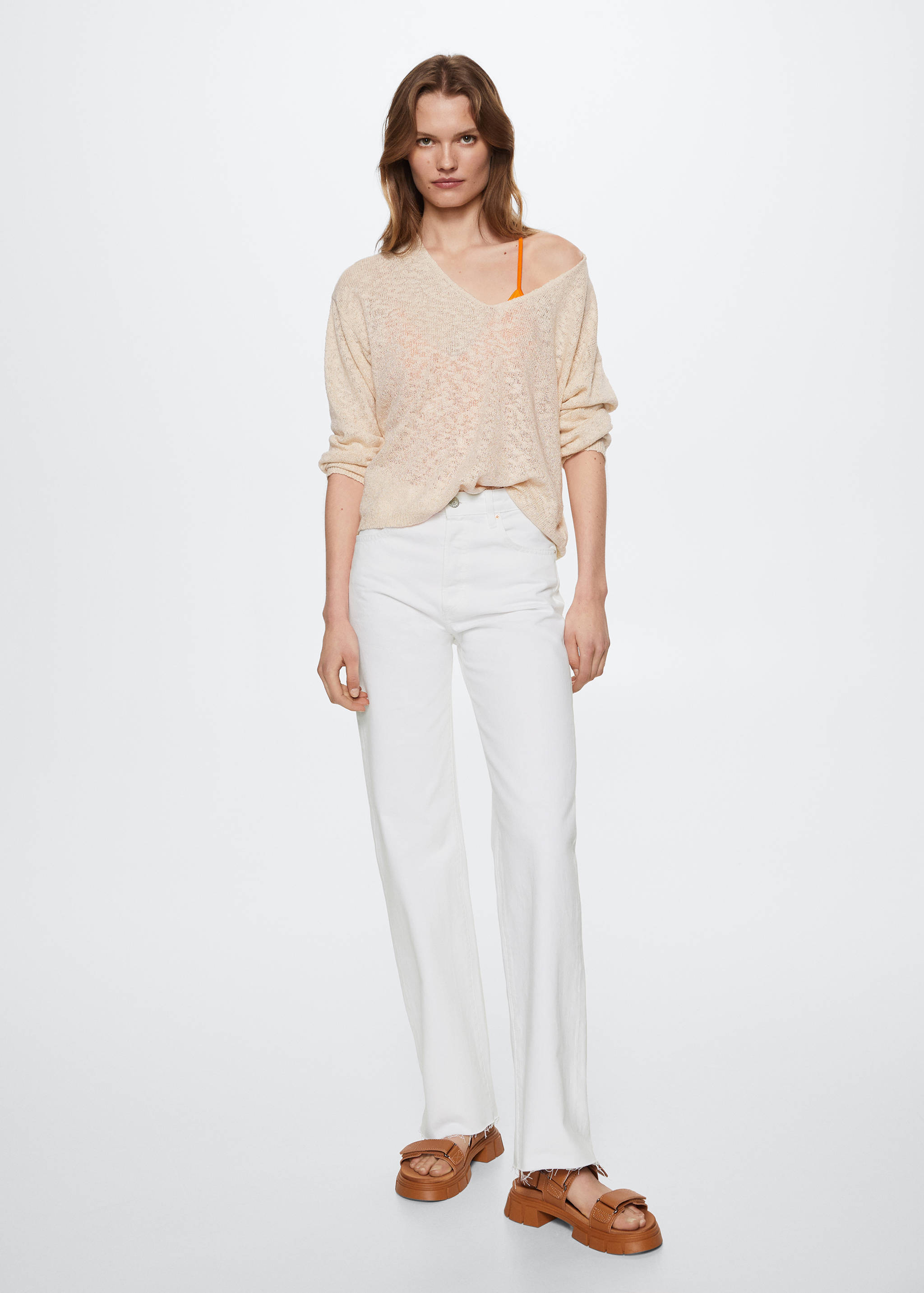 High-waisted wideleg jeans - General plane