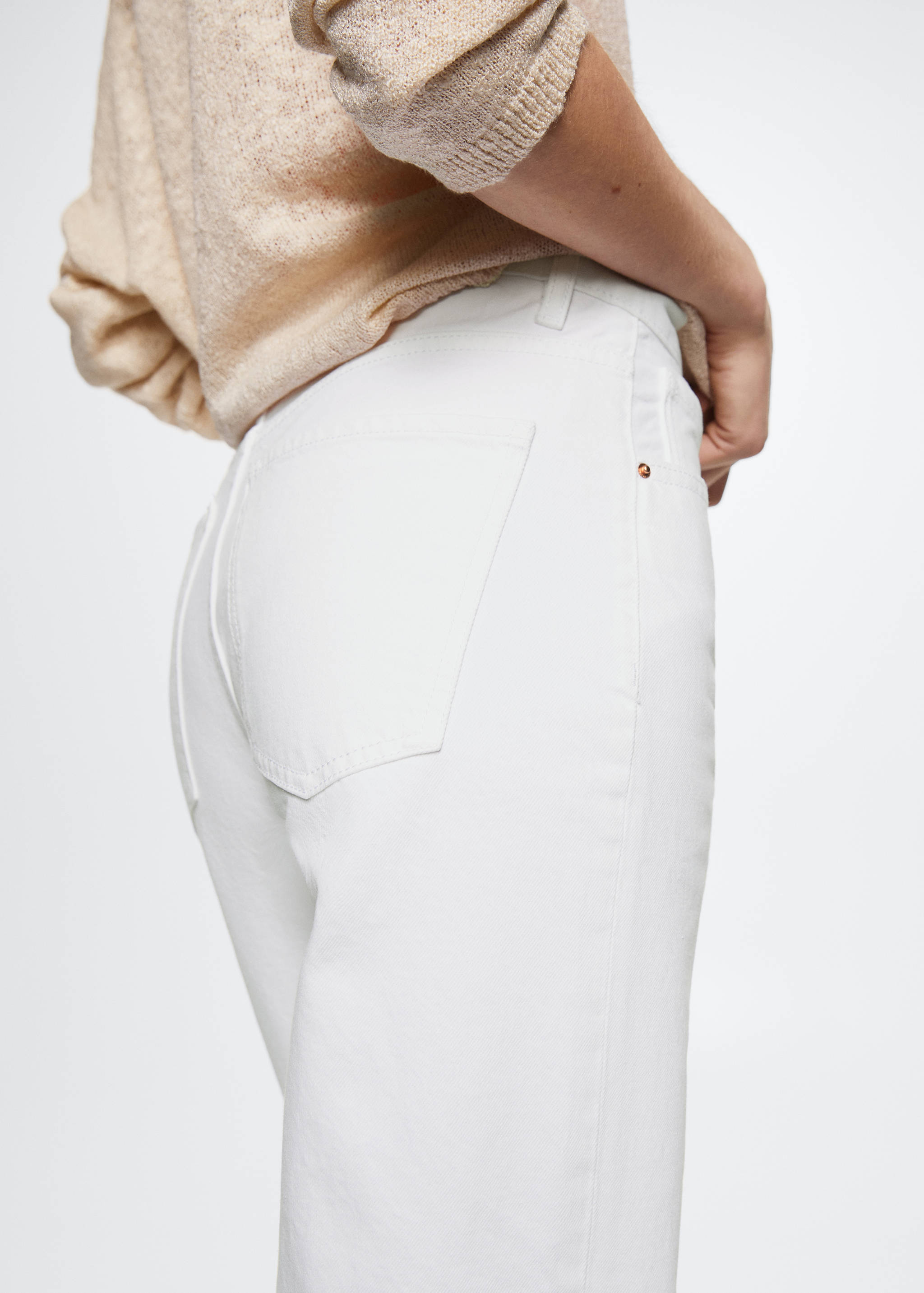High-waisted wideleg jeans - Details of the article 2