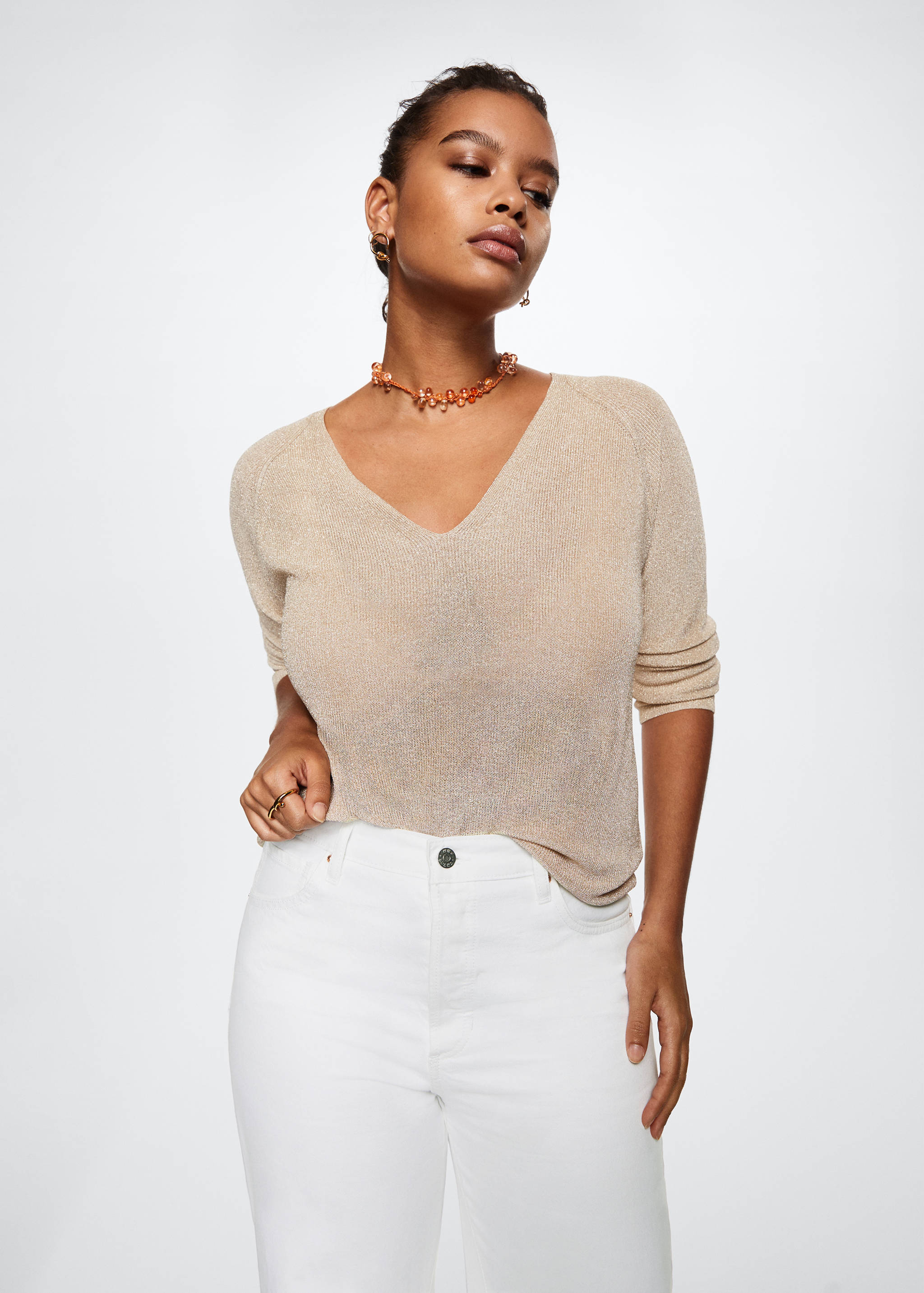 High-waisted wideleg jeans - Details of the article 5
