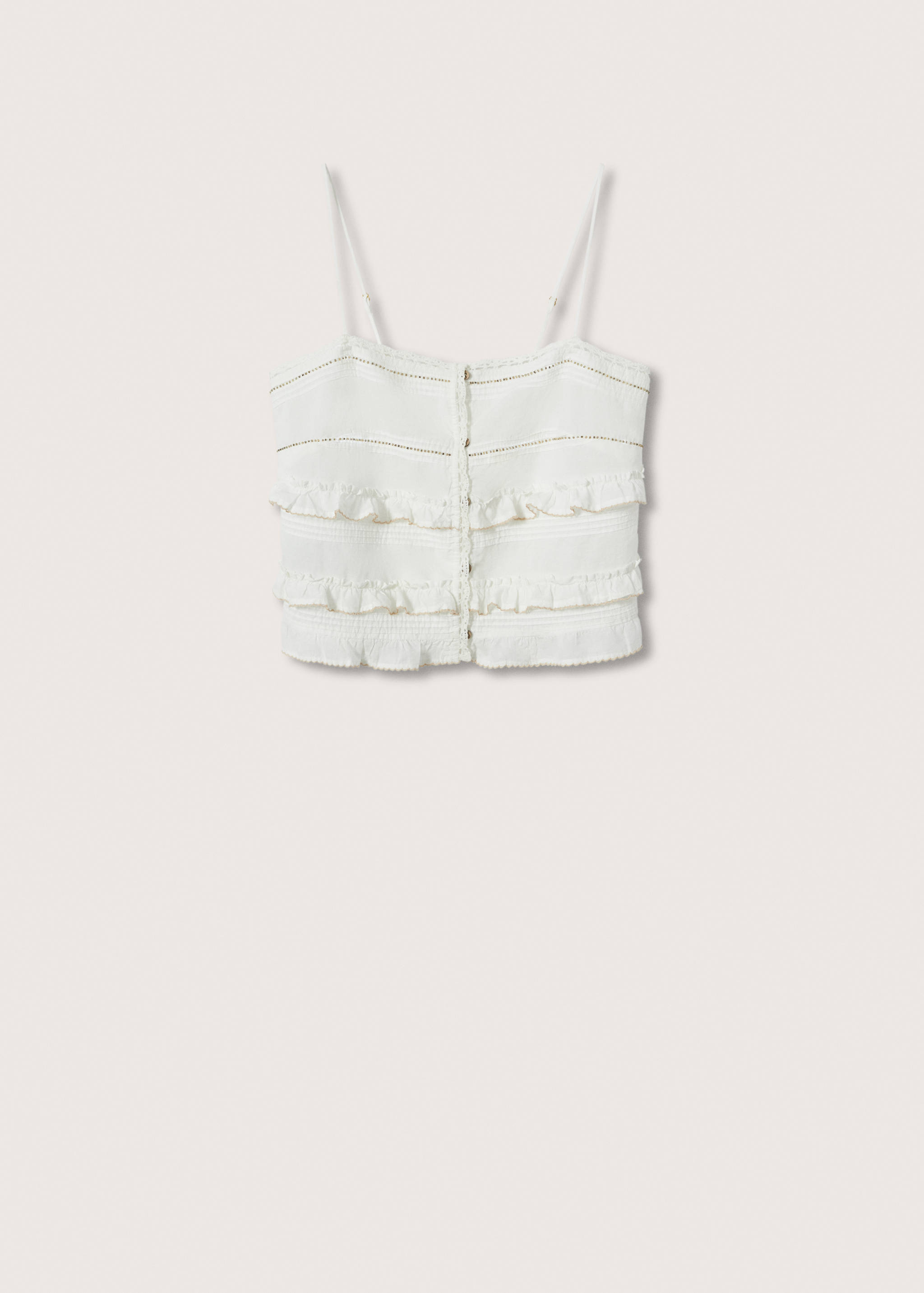 Ruffled cotton top - Article without model