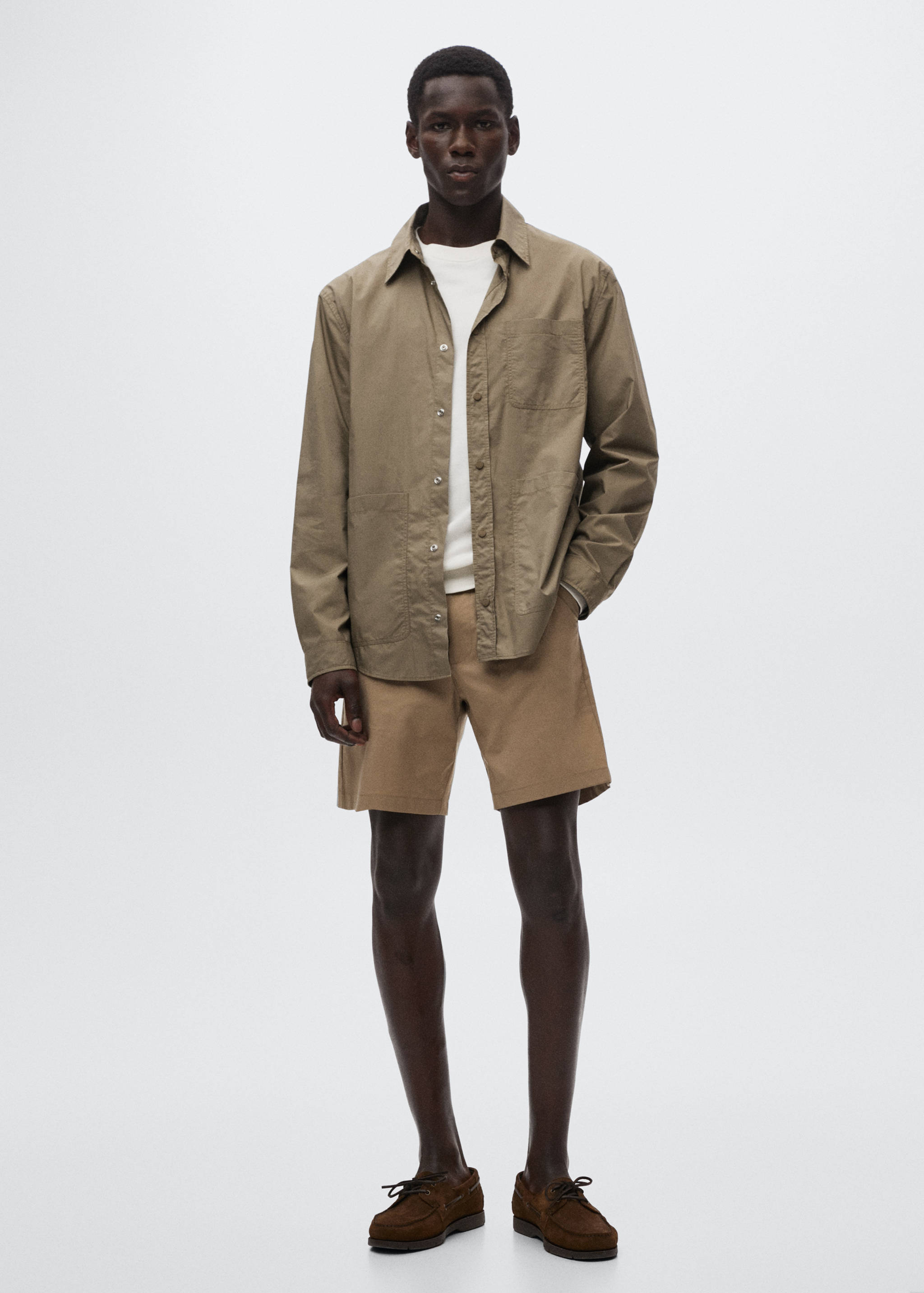 Sobrecamisa algodón bolsillos - Plano general