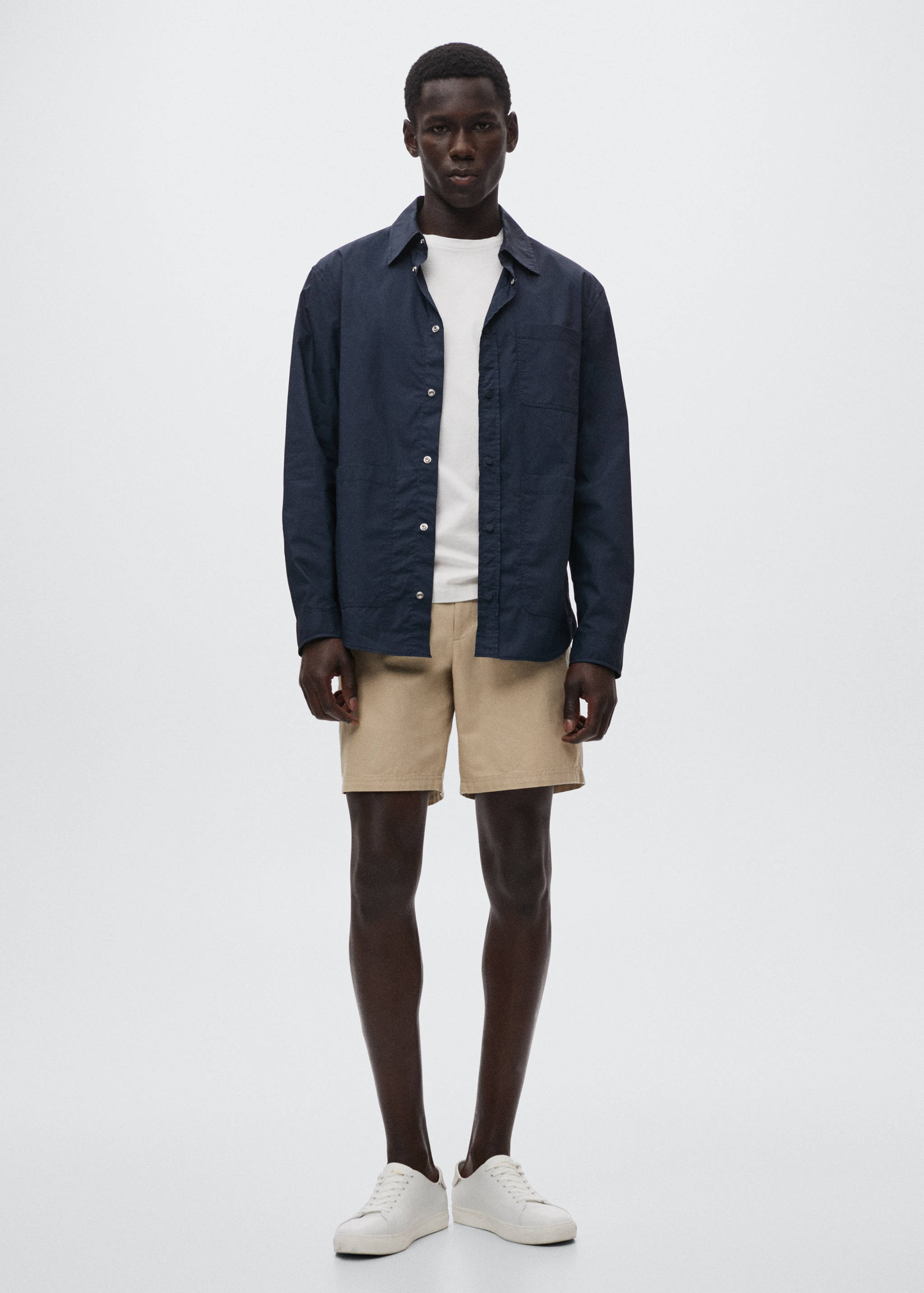 Sobrecamisa algodón bolsillos - Plano general