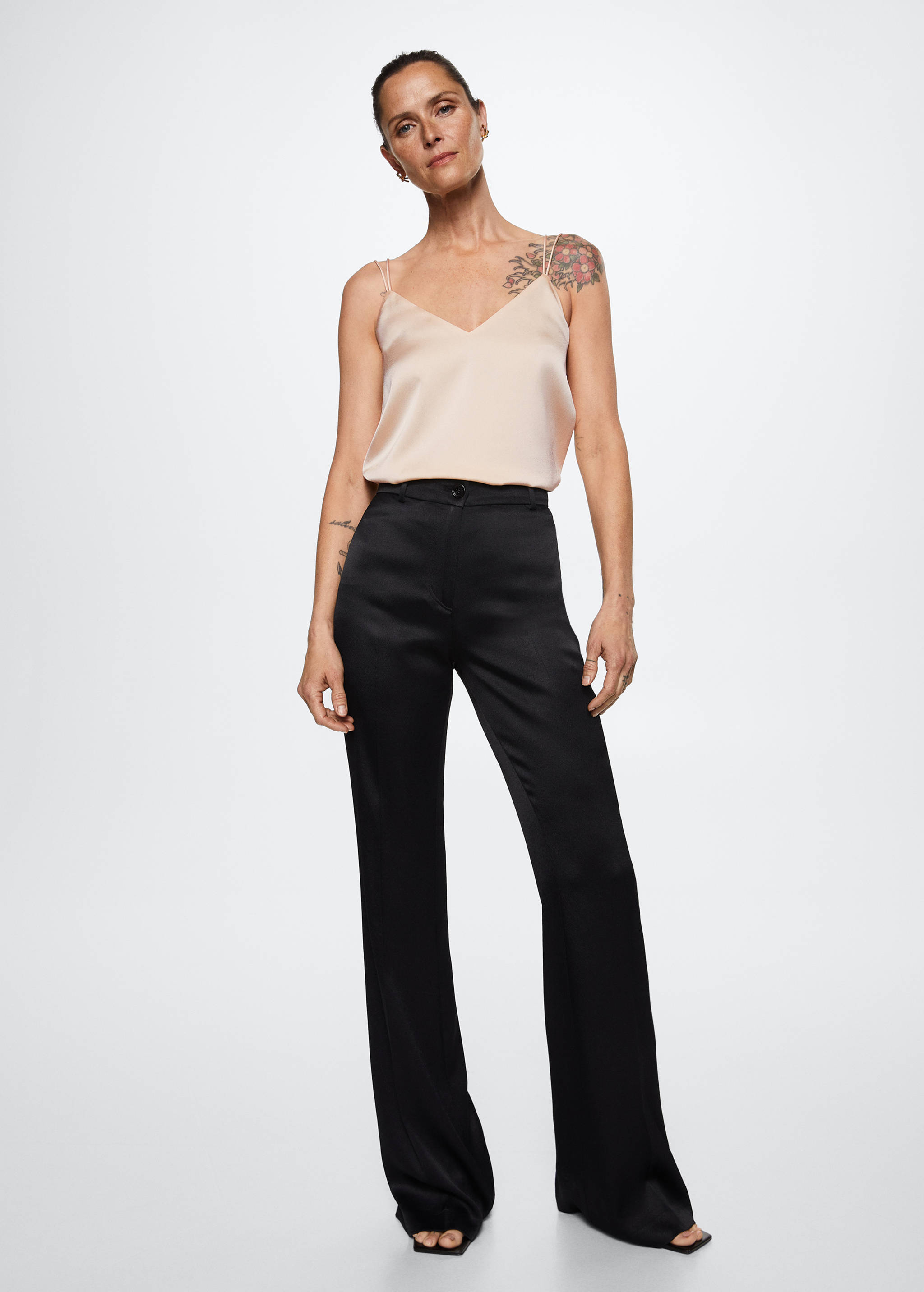 Top de llenceria setinat - Pla general