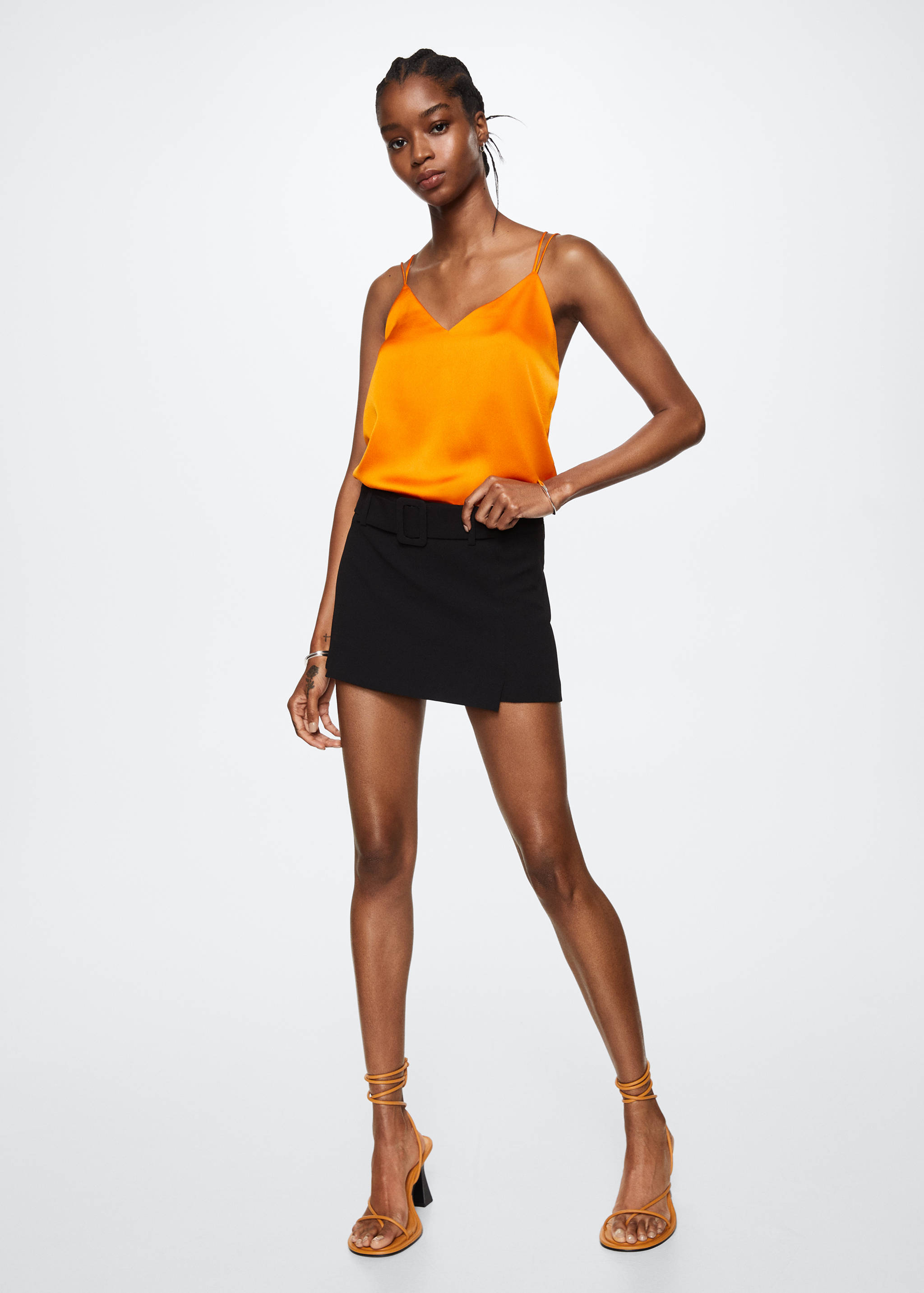 Top de llenceria setinat - Pla general