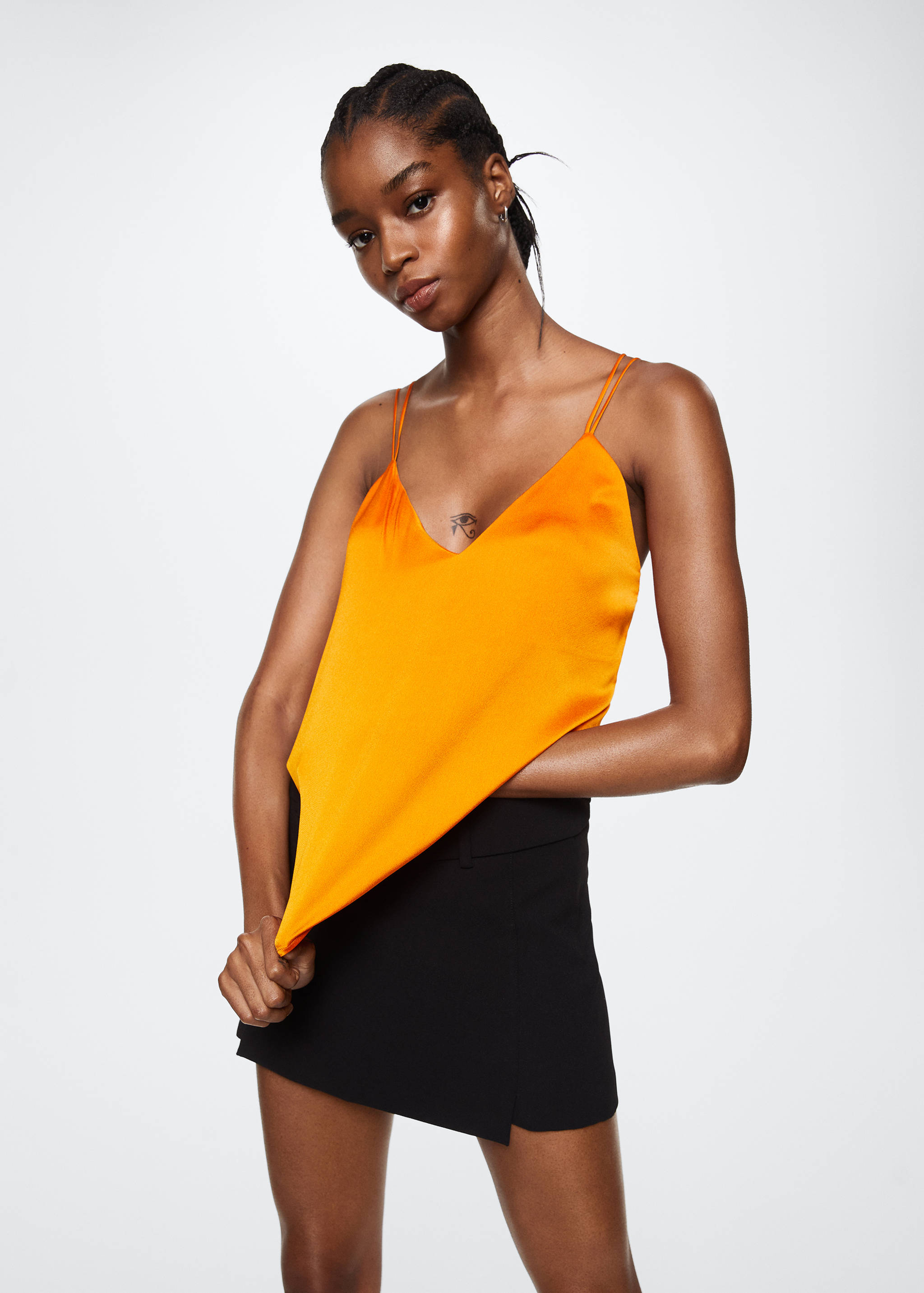 Top de llenceria setinat - Pla mig