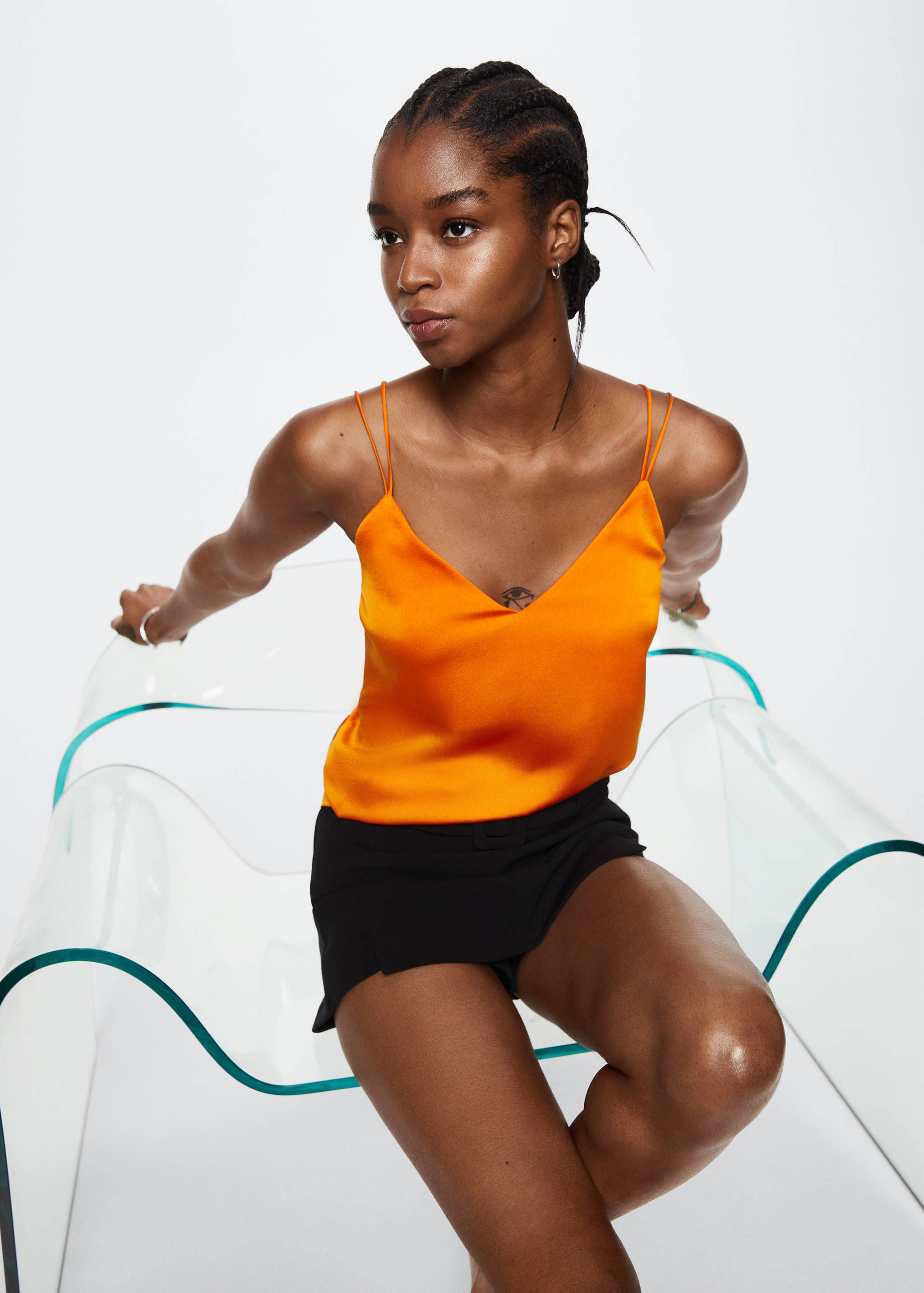 Top de llenceria setinat - Detall de l'article 1