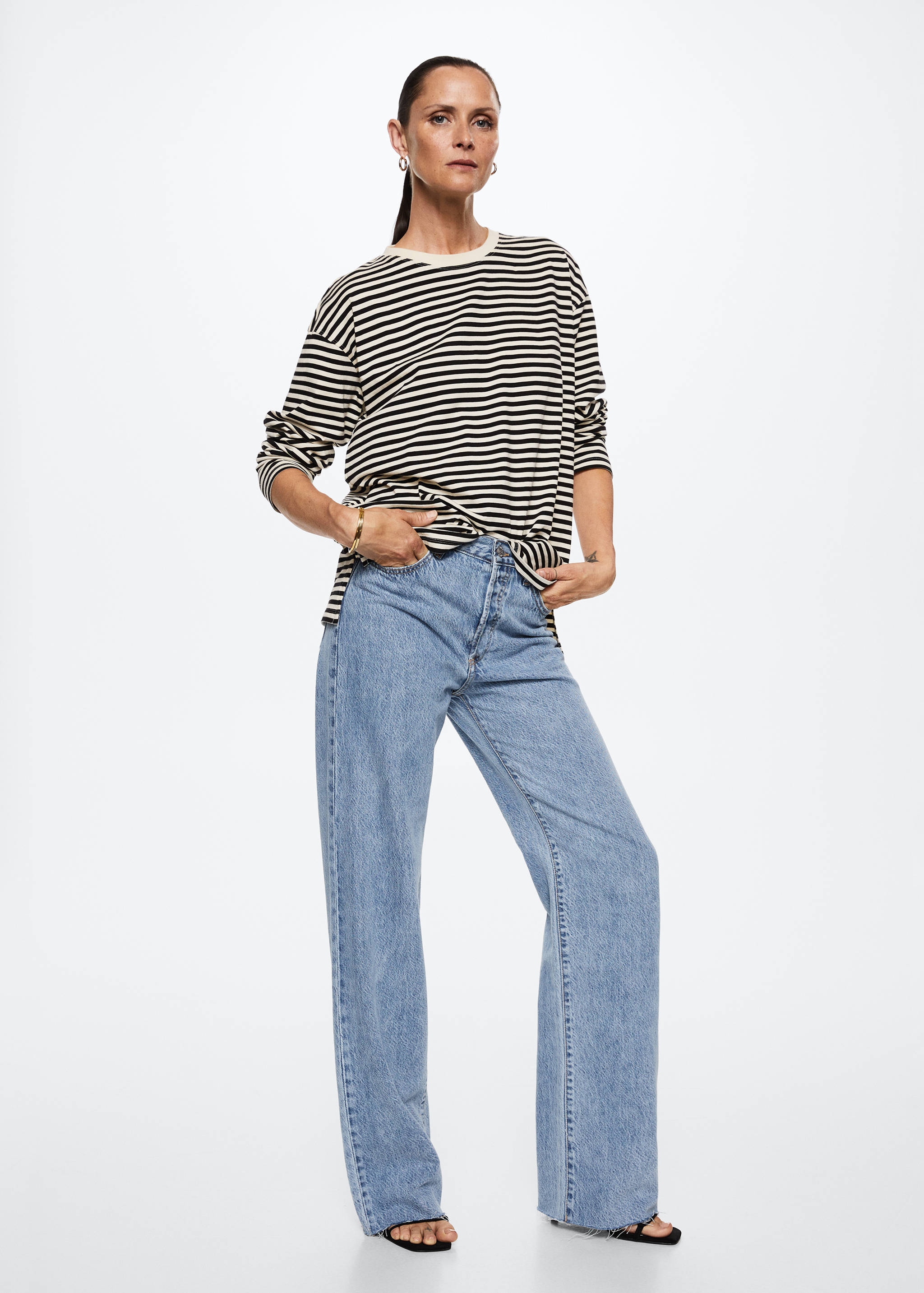 High-waisted wideleg jeans - General plane