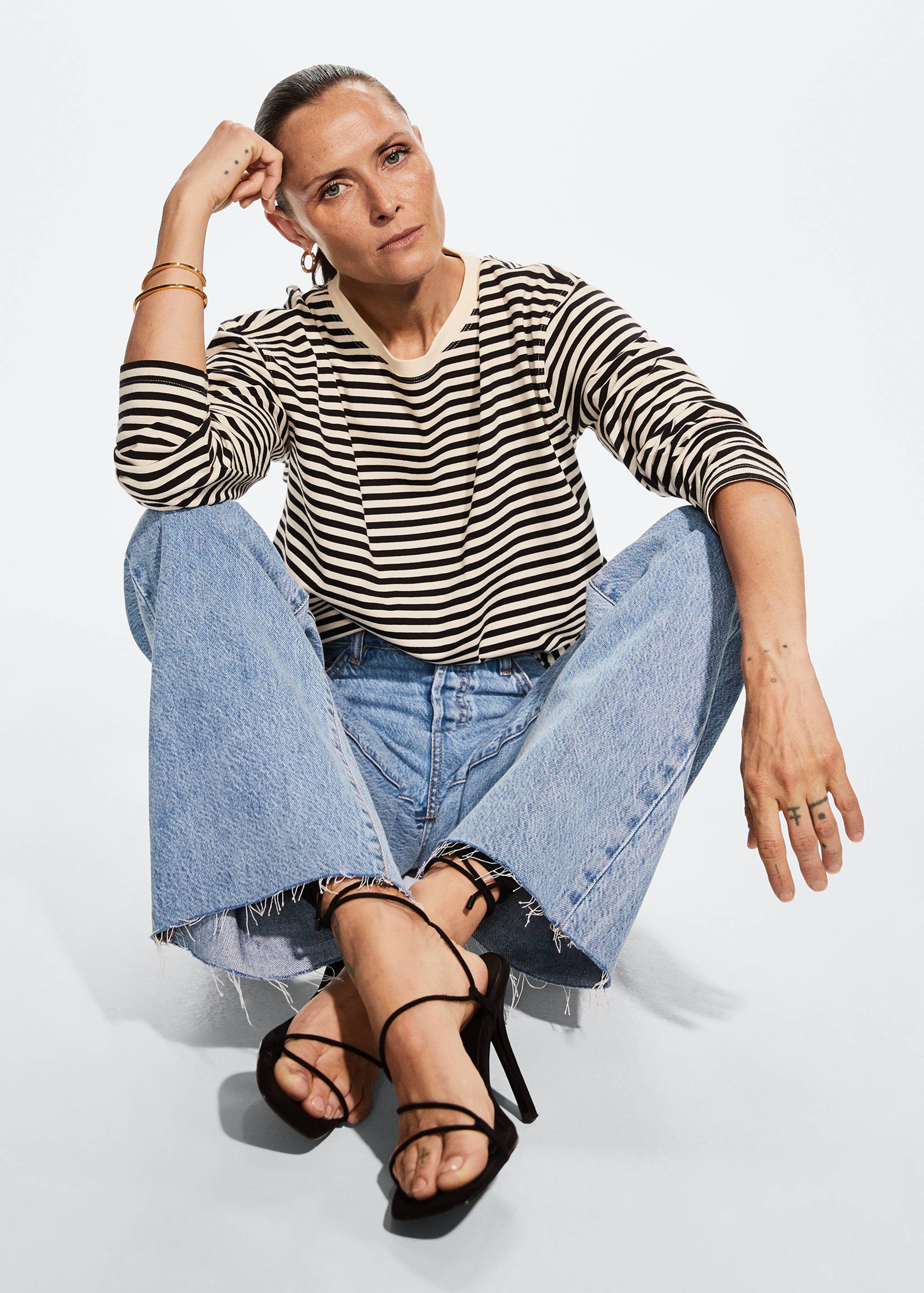 High-waisted wideleg jeans - Details of the article 3