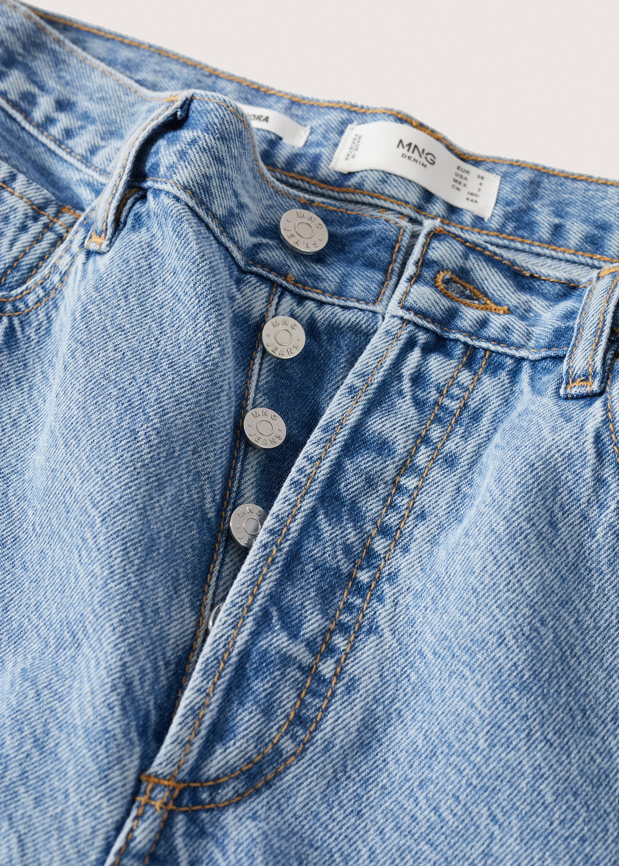 High-waisted wideleg jeans - Details of the article 8