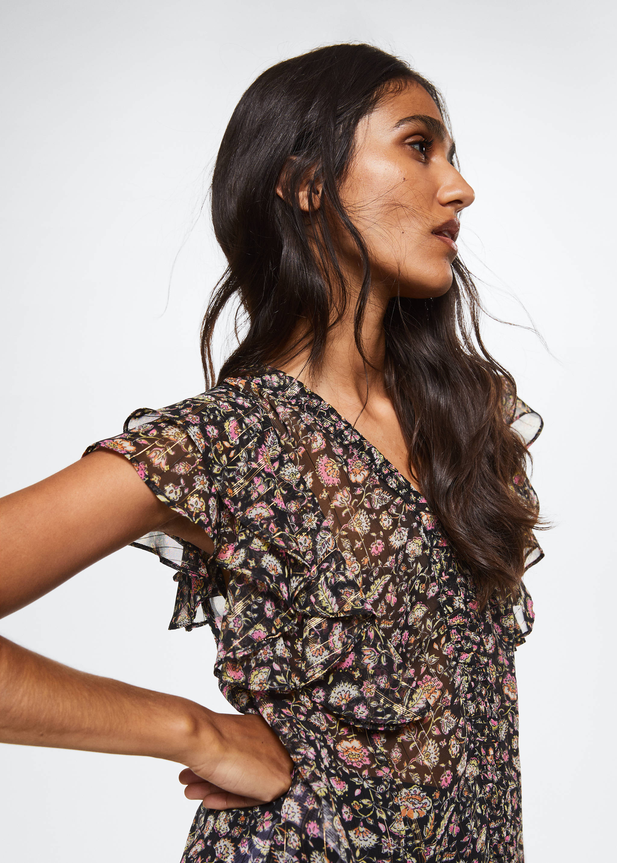 Blusa lúrex estampada - Detalle del artículo 2