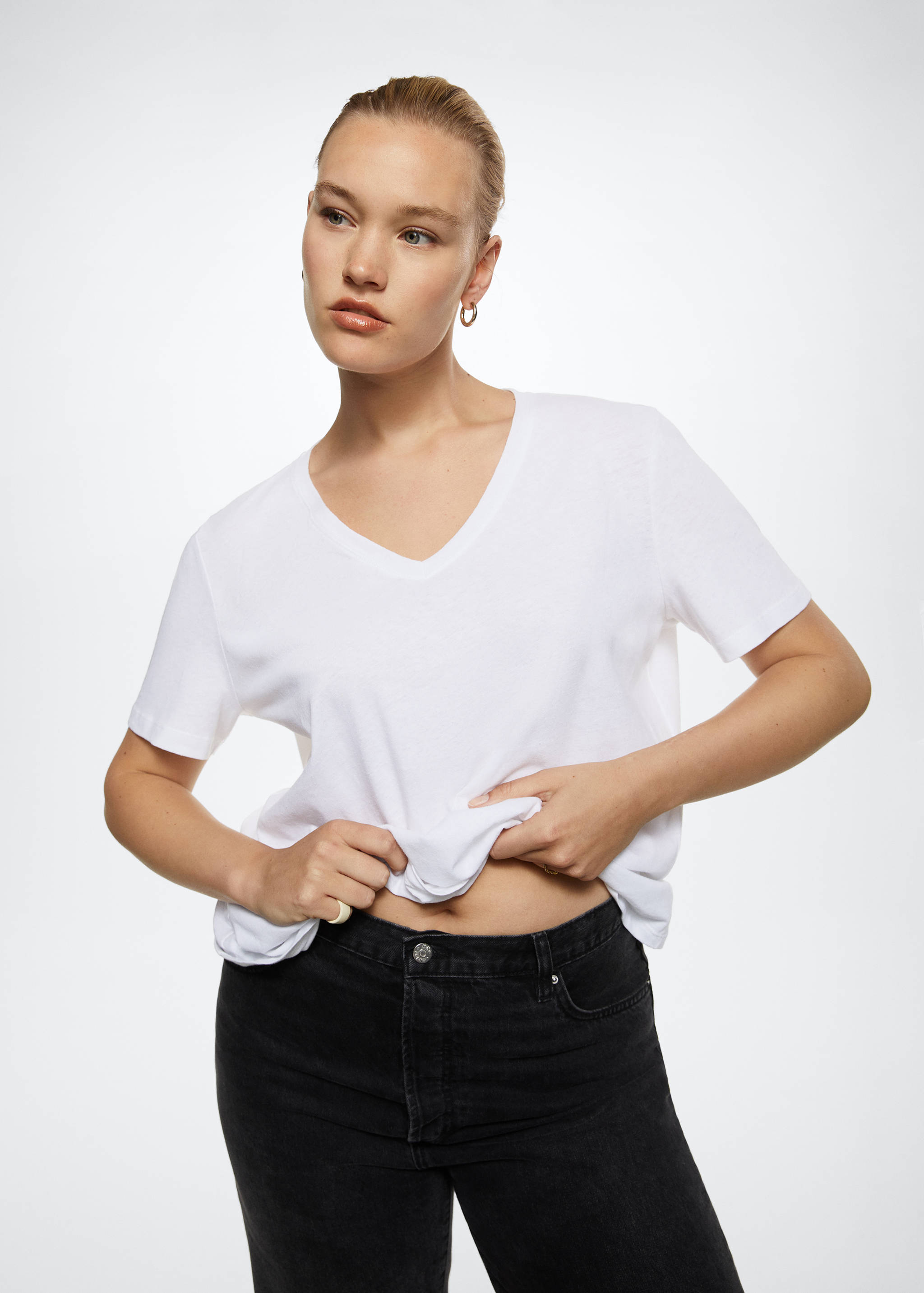 Μπλουζάκι βαμβάκι και λινό  - Λεπτομέρεια του προϊόντος 4