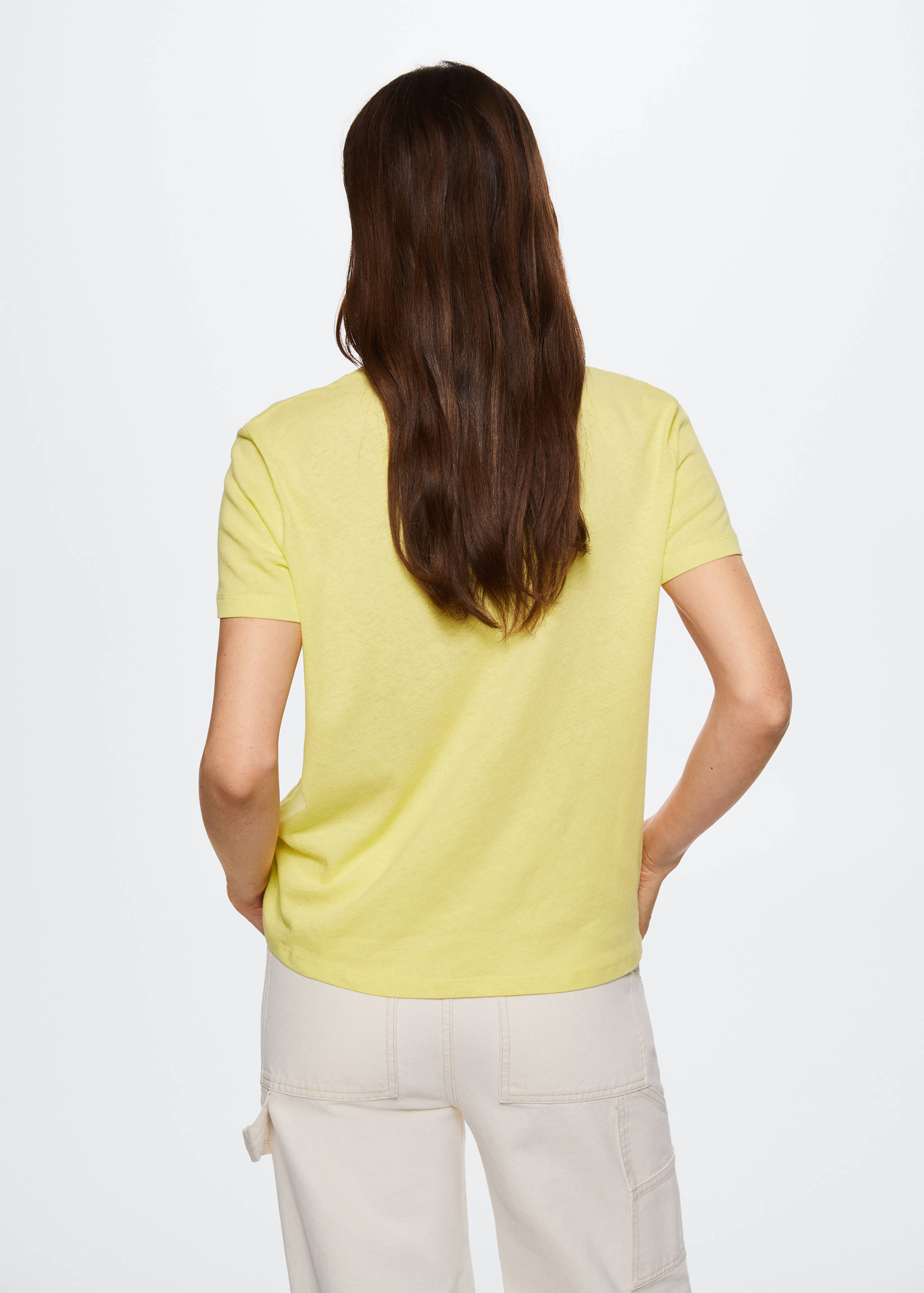 Μπλουζάκι βαμβάκι και λινό  - Πίσω όψη προϊόντος