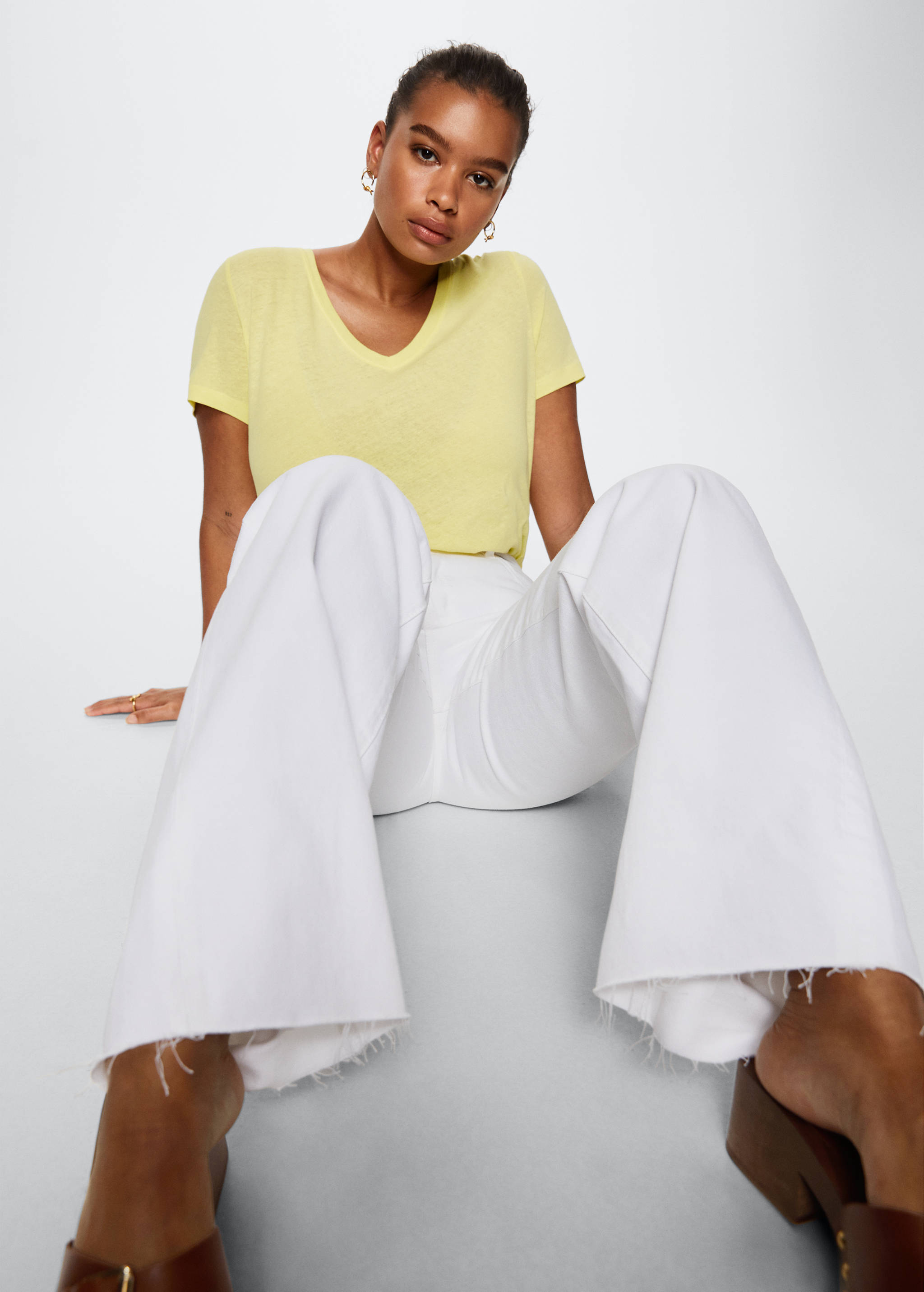 Μπλουζάκι βαμβάκι και λινό  - Λεπτομέρεια του προϊόντος 4