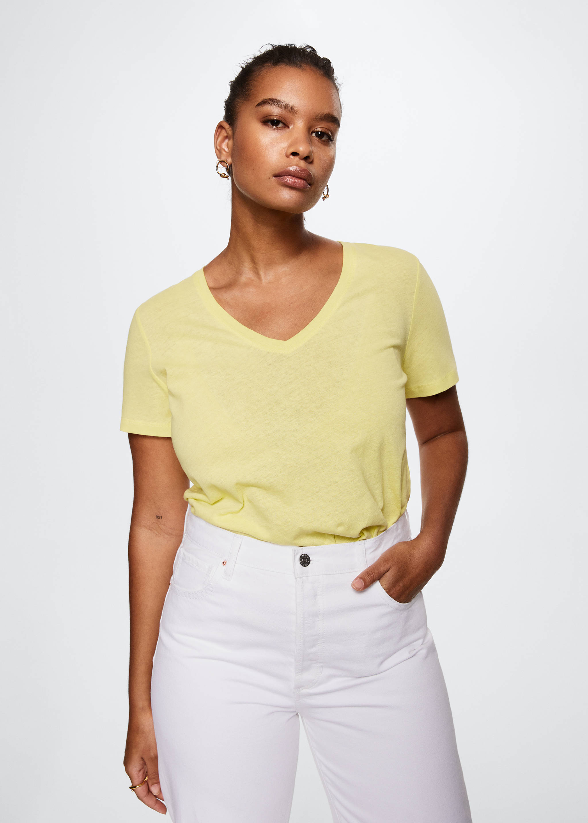 Μπλουζάκι βαμβάκι και λινό  - Λεπτομέρεια του προϊόντος 5