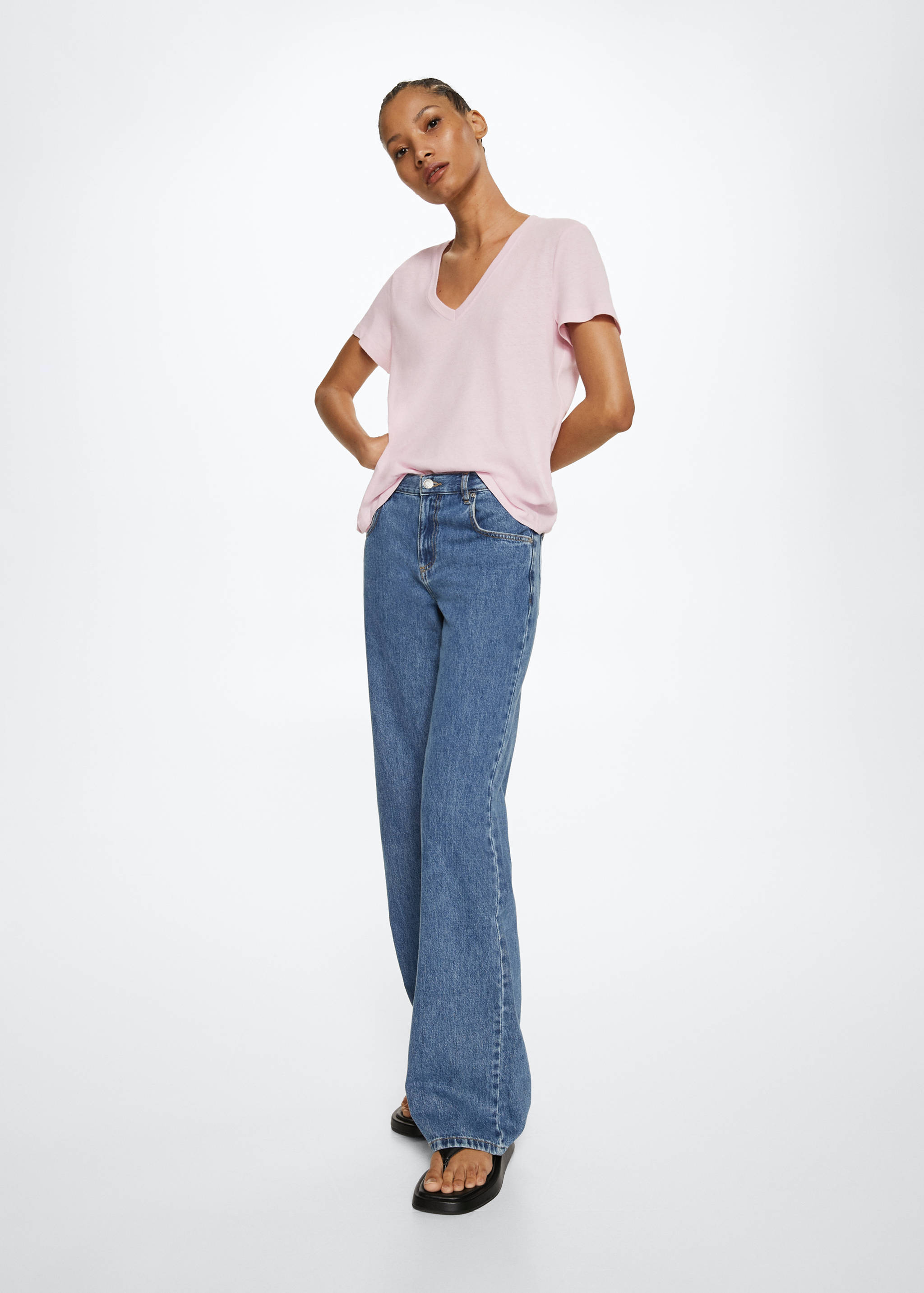 Μπλουζάκι βαμβάκι και λινό  - Γενικό πλάνο