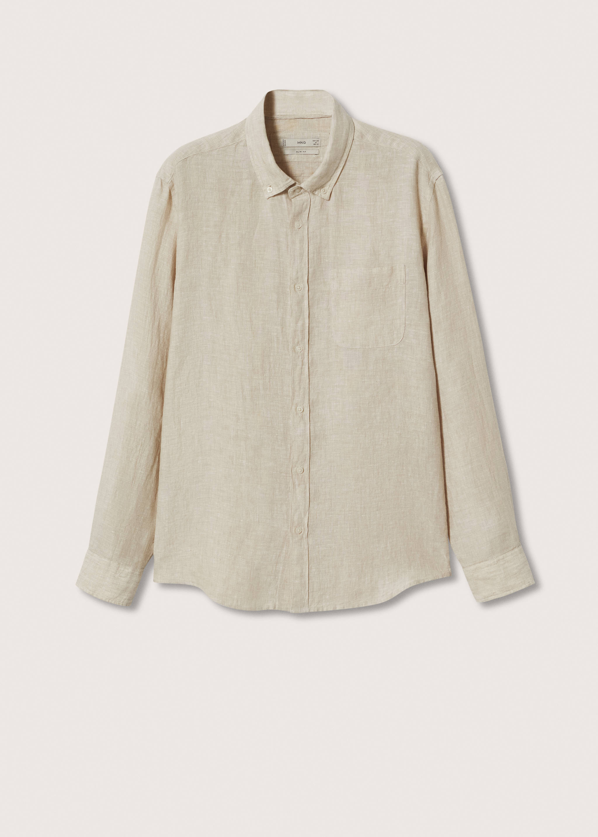 Slim fit-skjorta 100% linne - Artikel utan modell