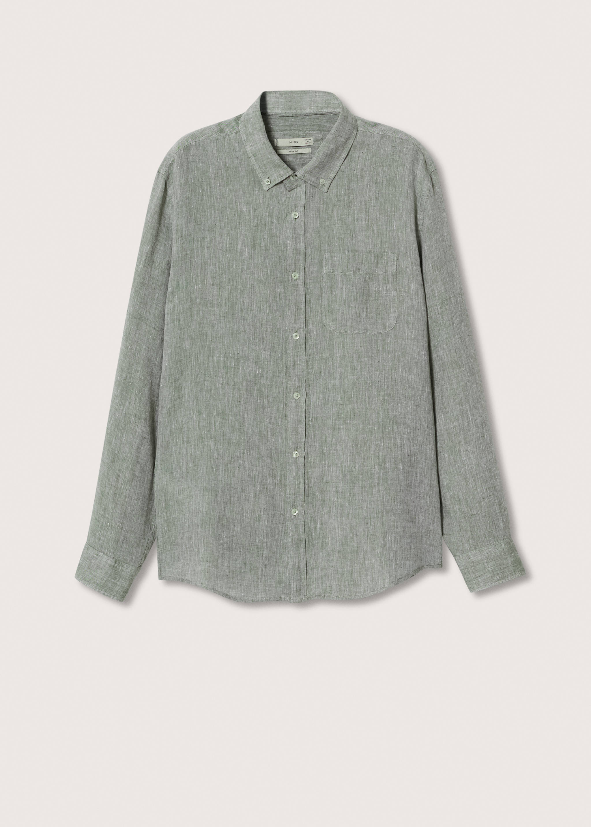 Slim fit-skjorta 100% linne - Artikel utan modell