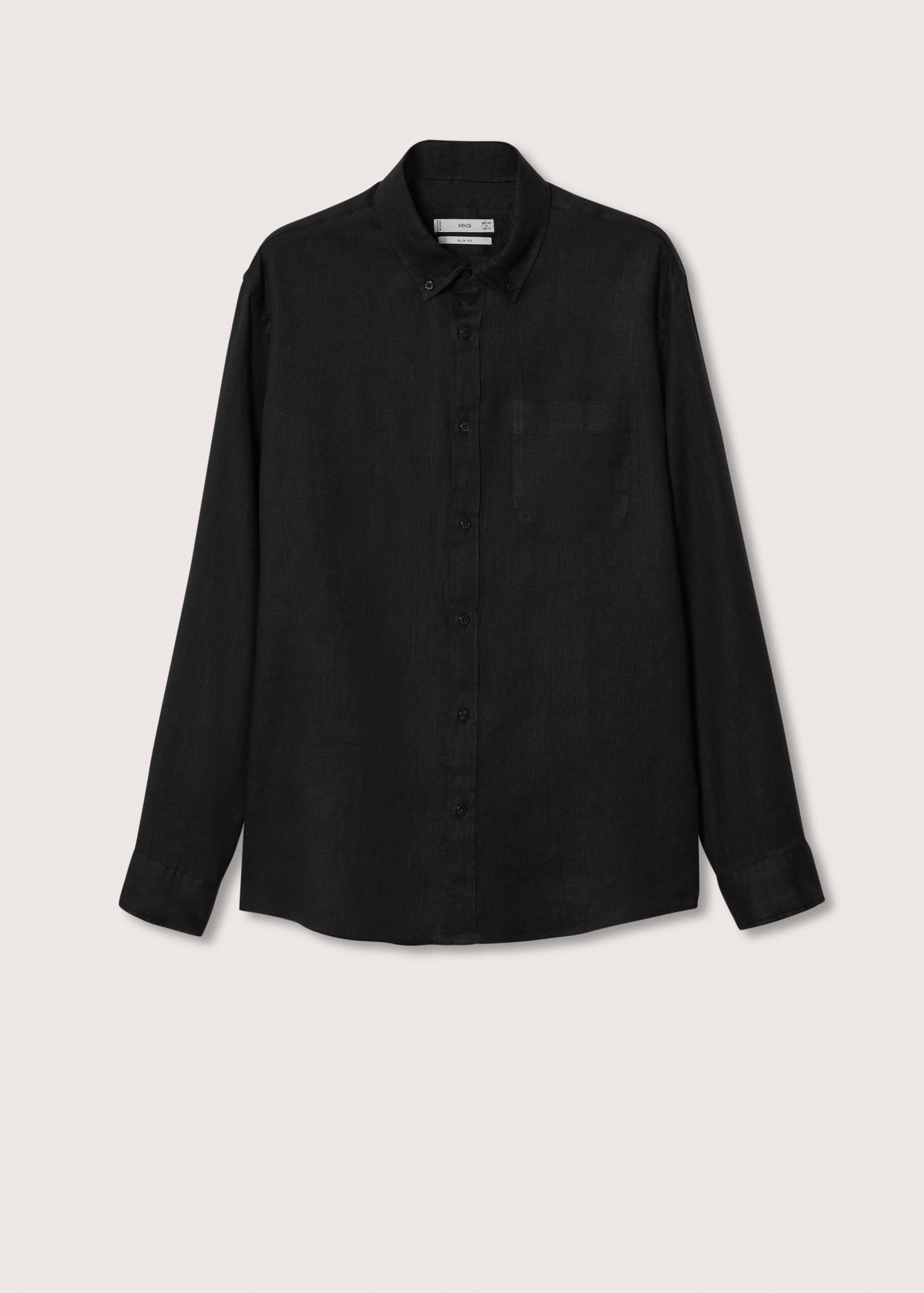 Slim fit-skjorta 100% linne - Artikel utan modell