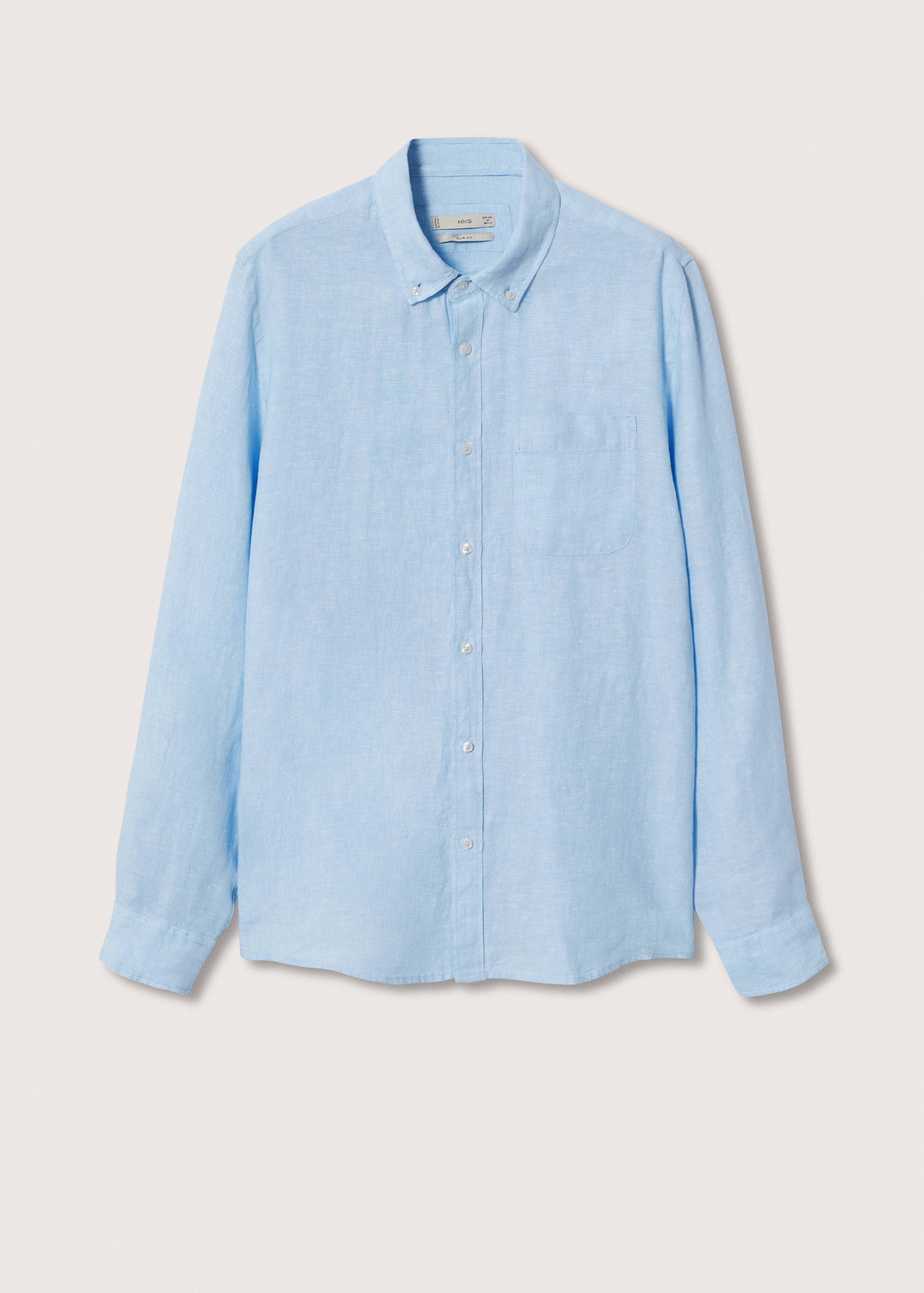 Slim fit-skjorta 100% linne - Artikel utan modell