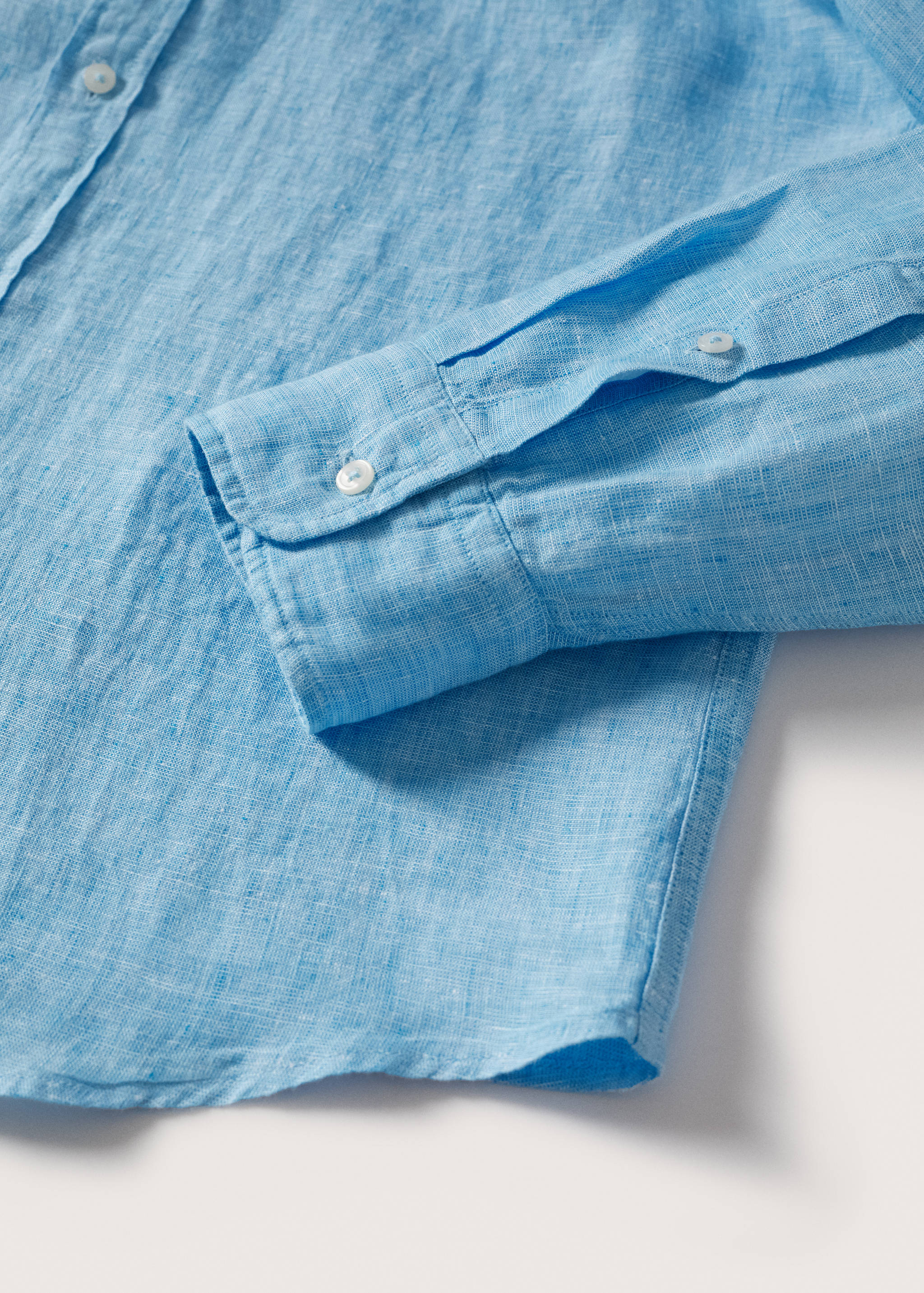 Slim fit-skjorta 100% linne - Detaljer om artikeln 7