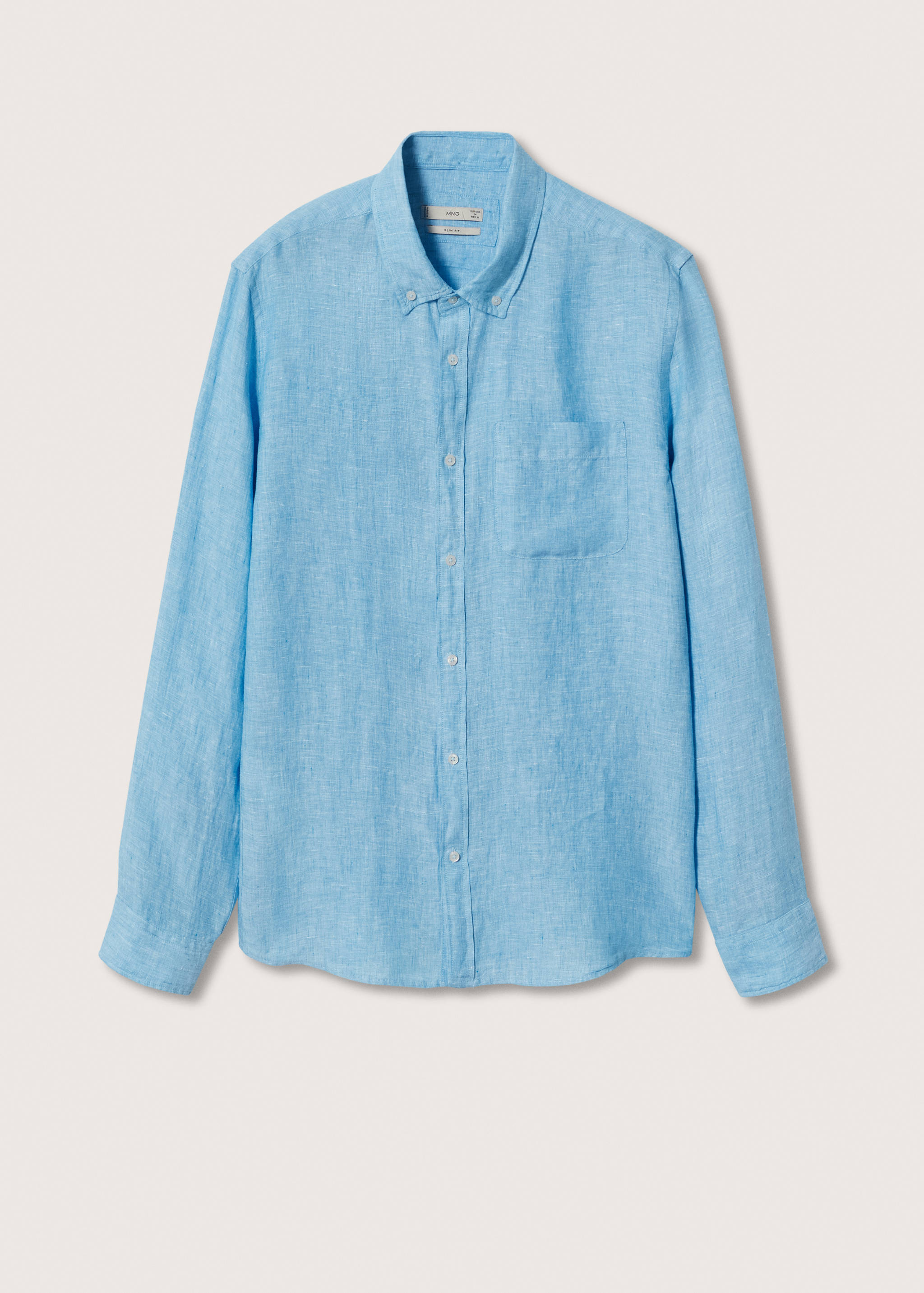 Slim fit-skjorta 100% linne - Artikel utan modell