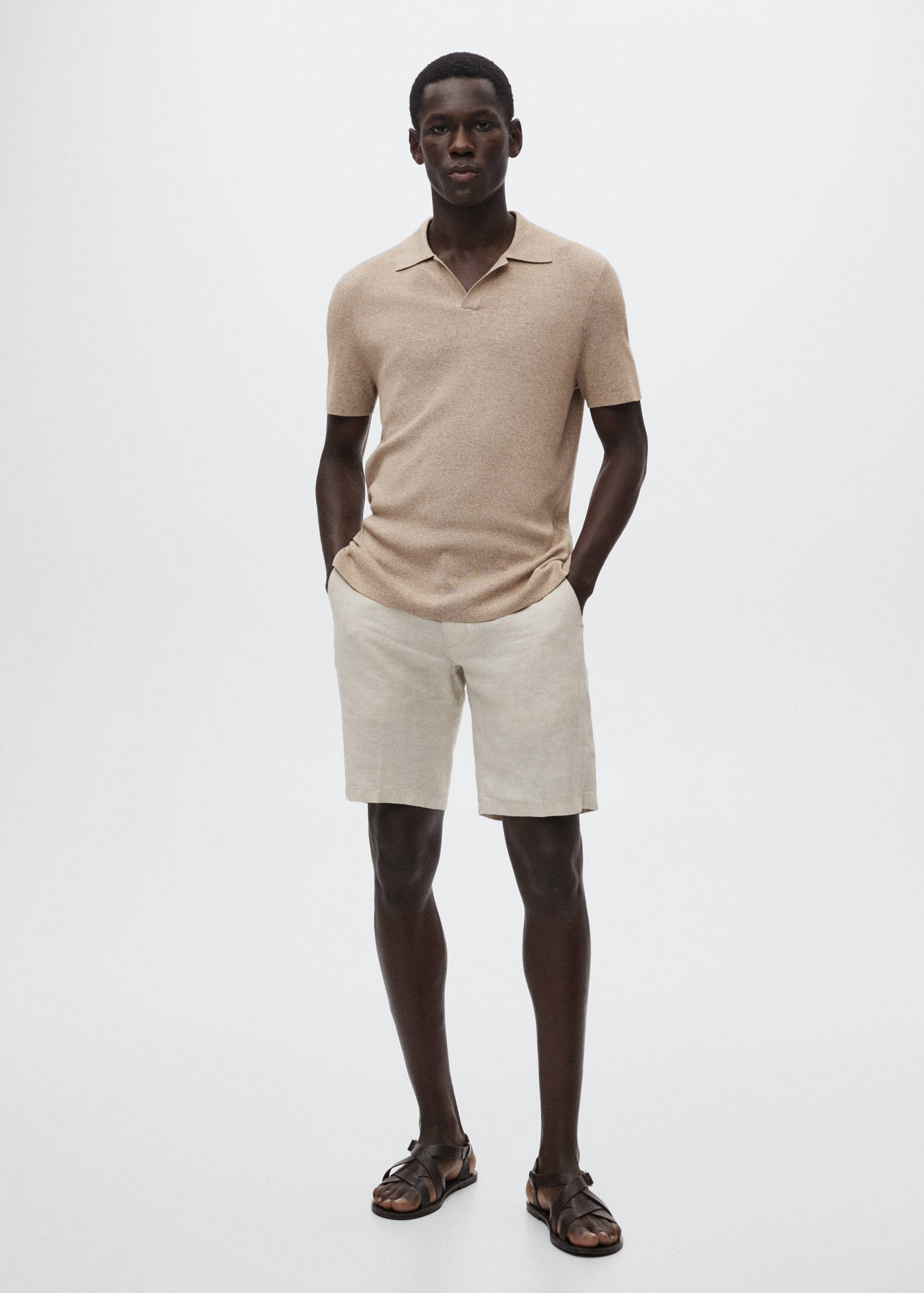 Polo fluido lino - Plano general