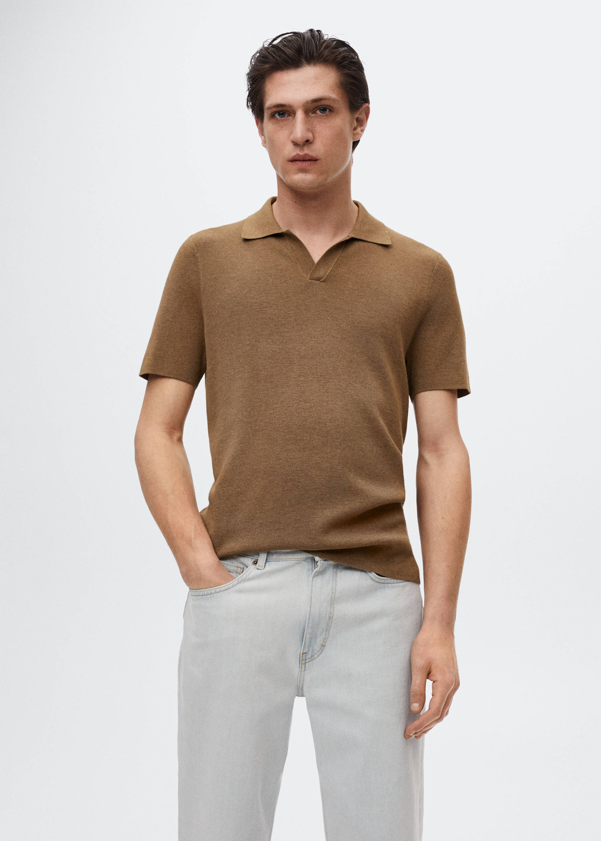 Polo fluido lino - Plano medio