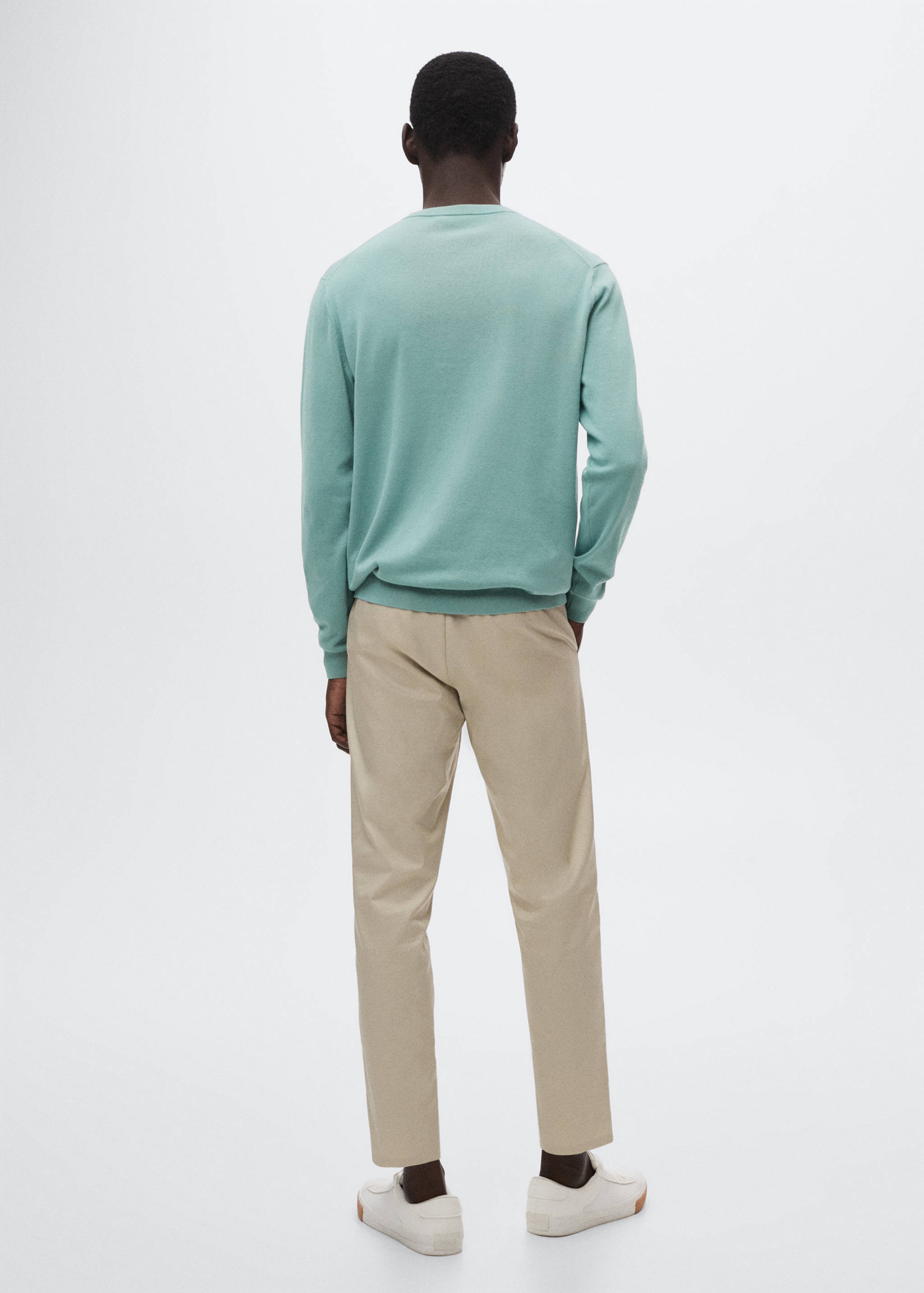 Fine-knit cotton sweater - Reverse of the article
