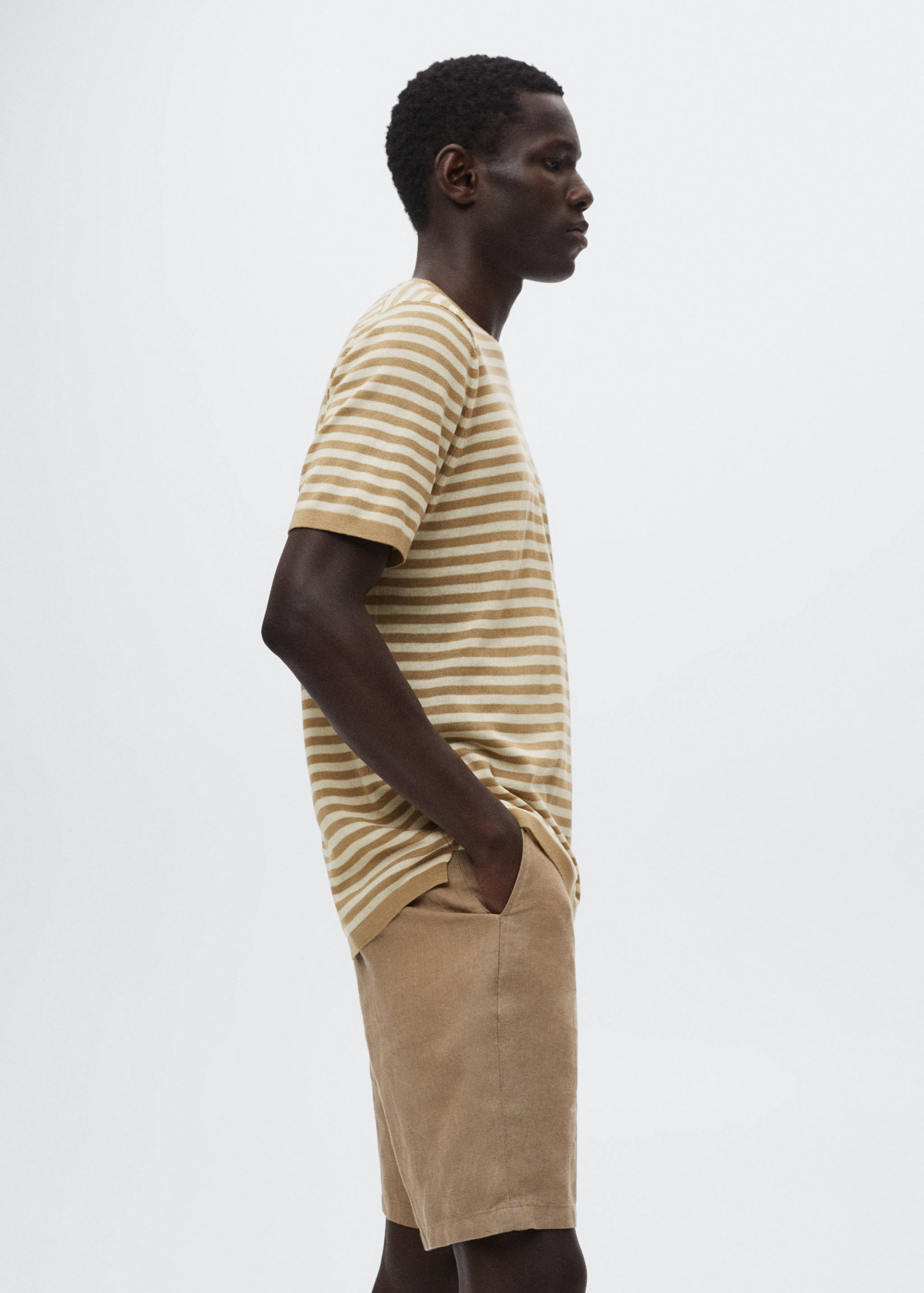 Gestreiftes Leinen-T-Shirt - Detail des Artikels 2