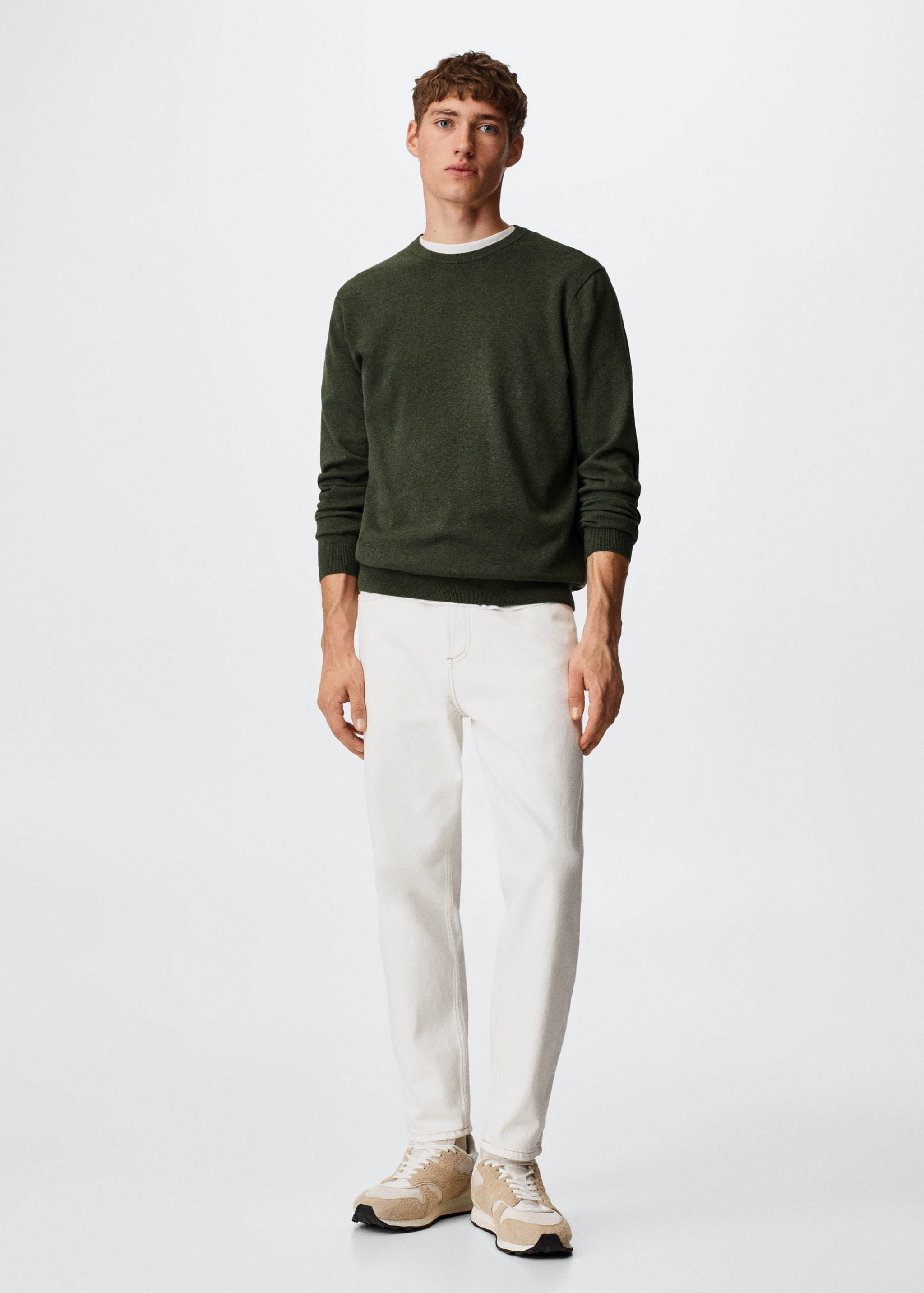 Fine-knit cotton sweater - General plane
