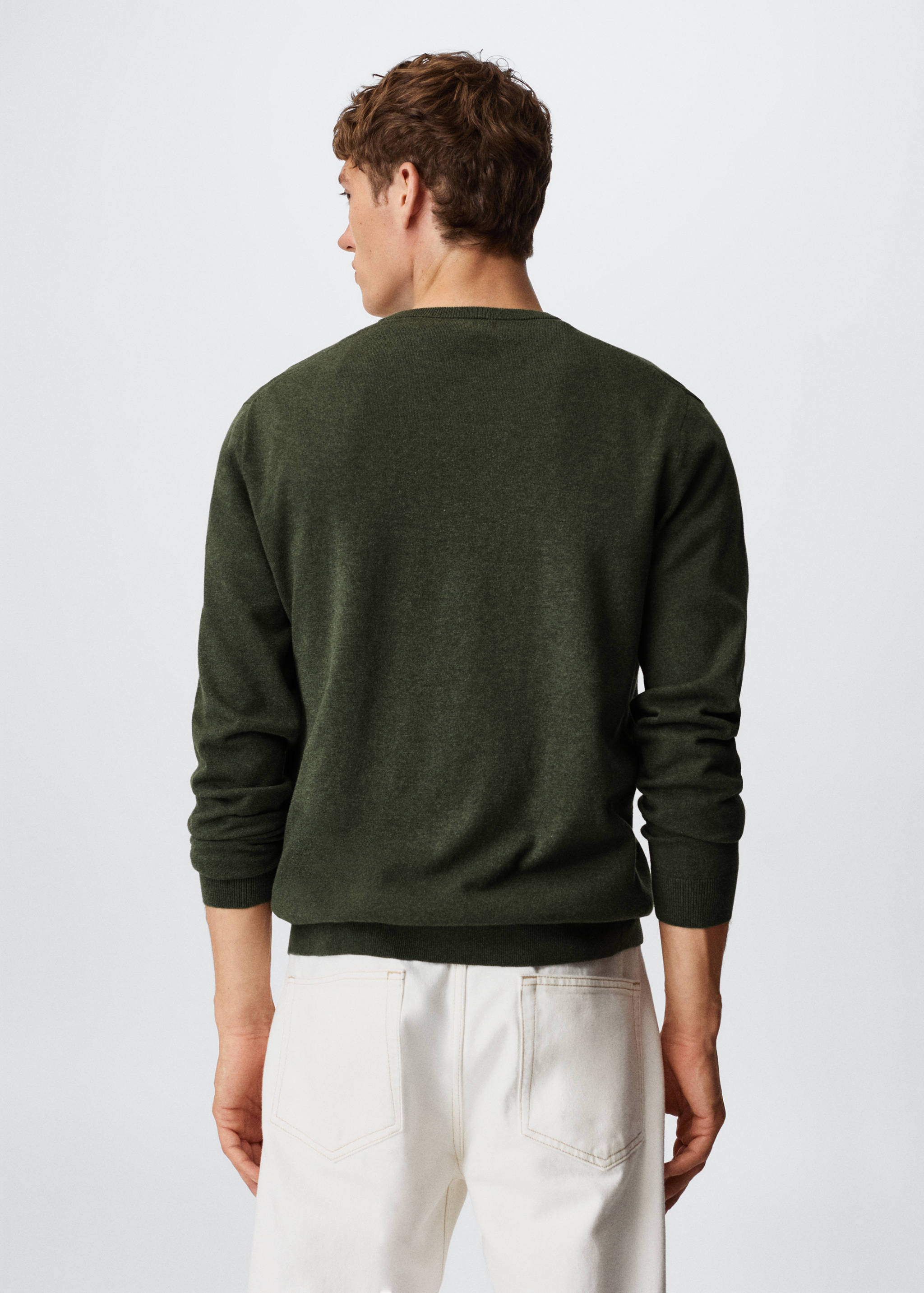 Fine-knit cotton sweater - Reverse of the article