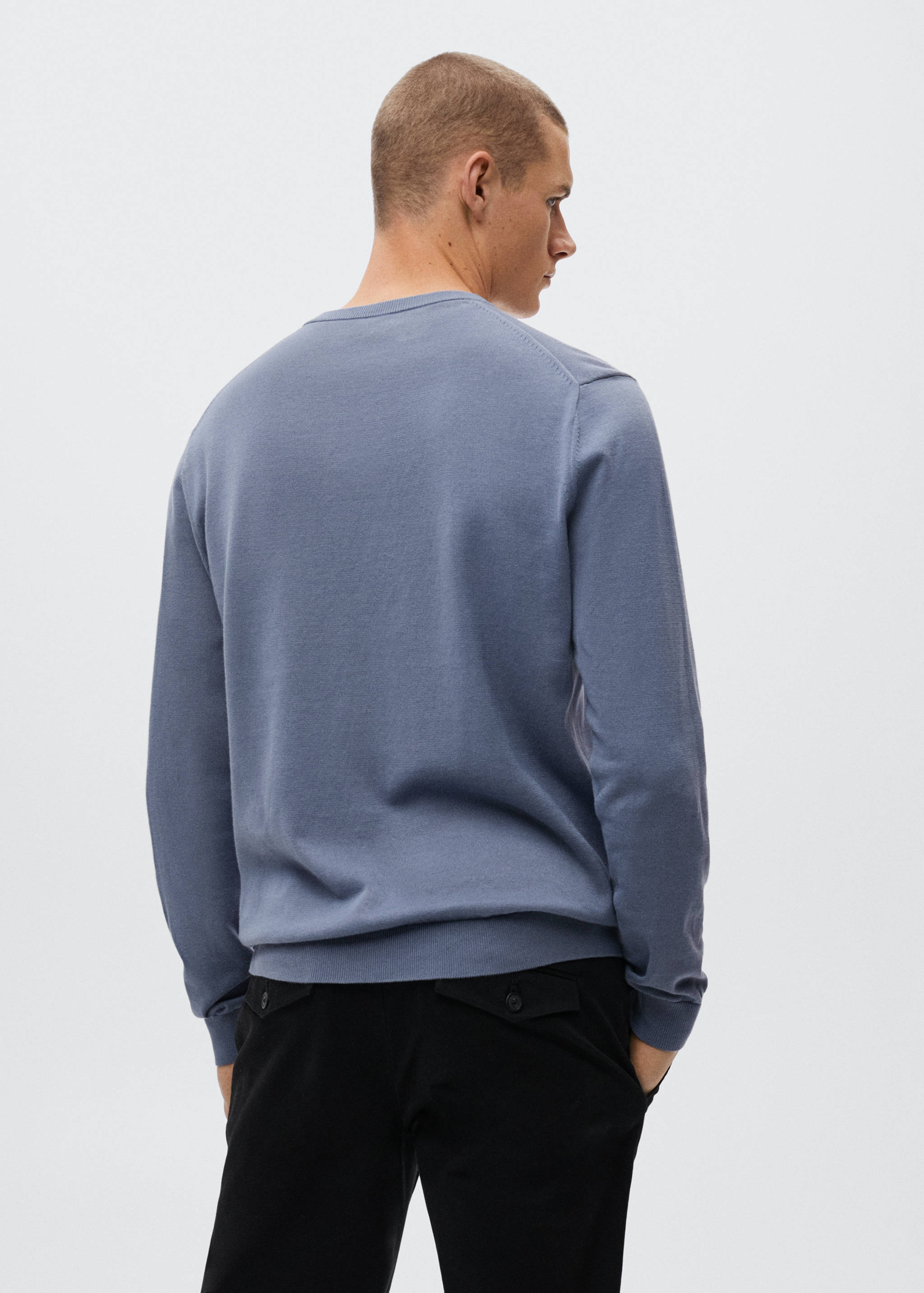 Fine-knit cotton sweater - Reverse of the article