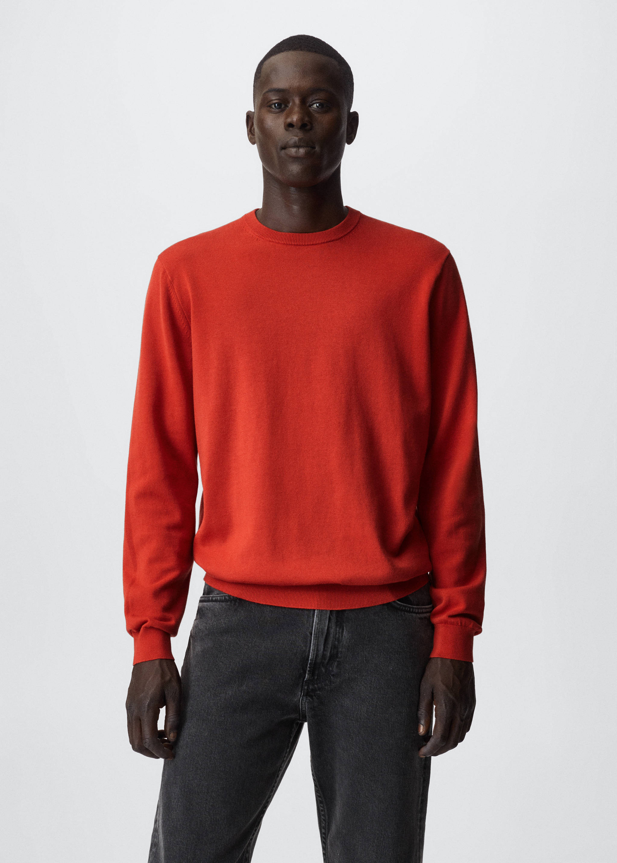 Fine-knit cotton sweater - Medium plane