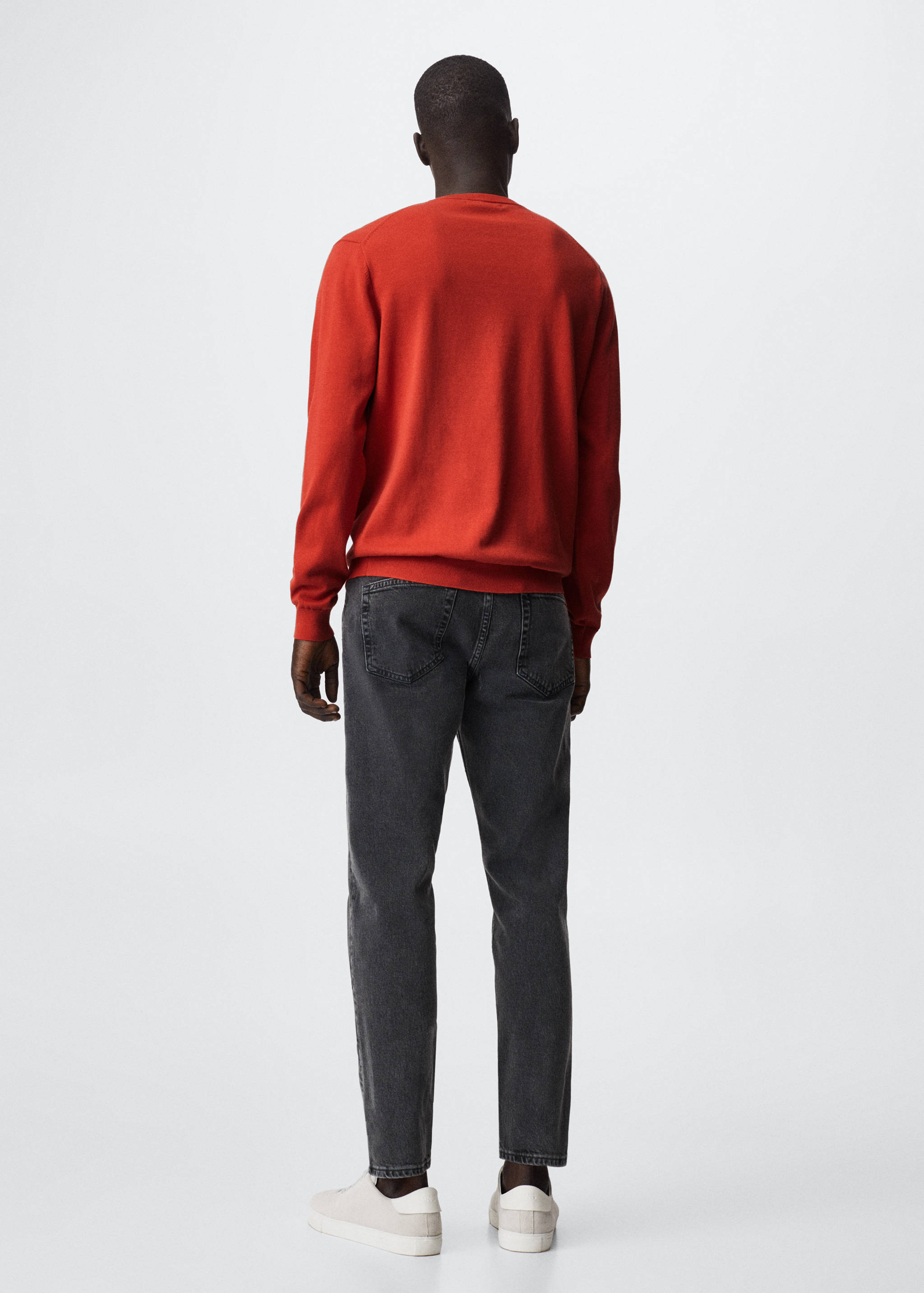 Fine-knit cotton sweater - Reverse of the article
