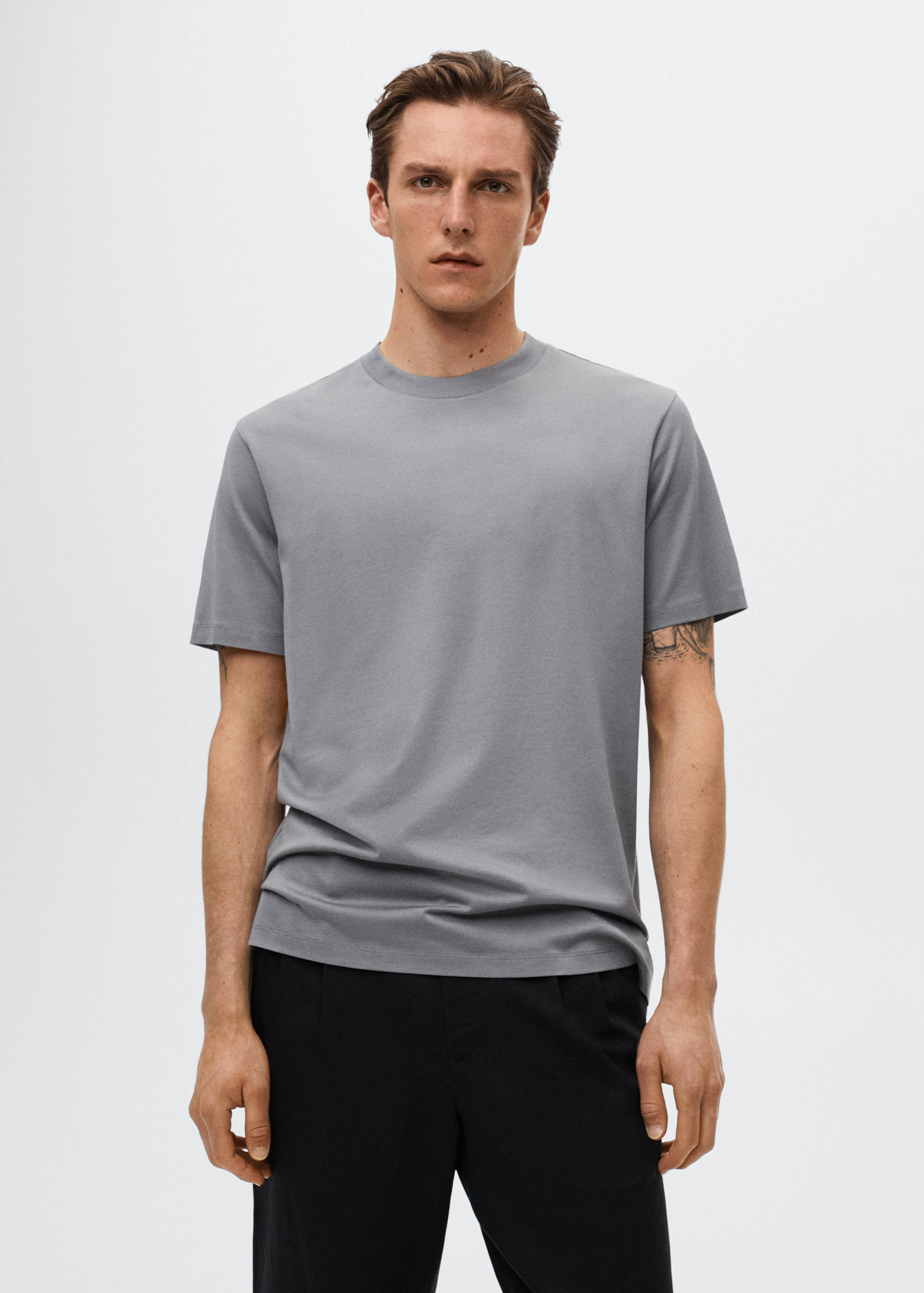 Mercerised regular-fit  t-shirt - Medium plane