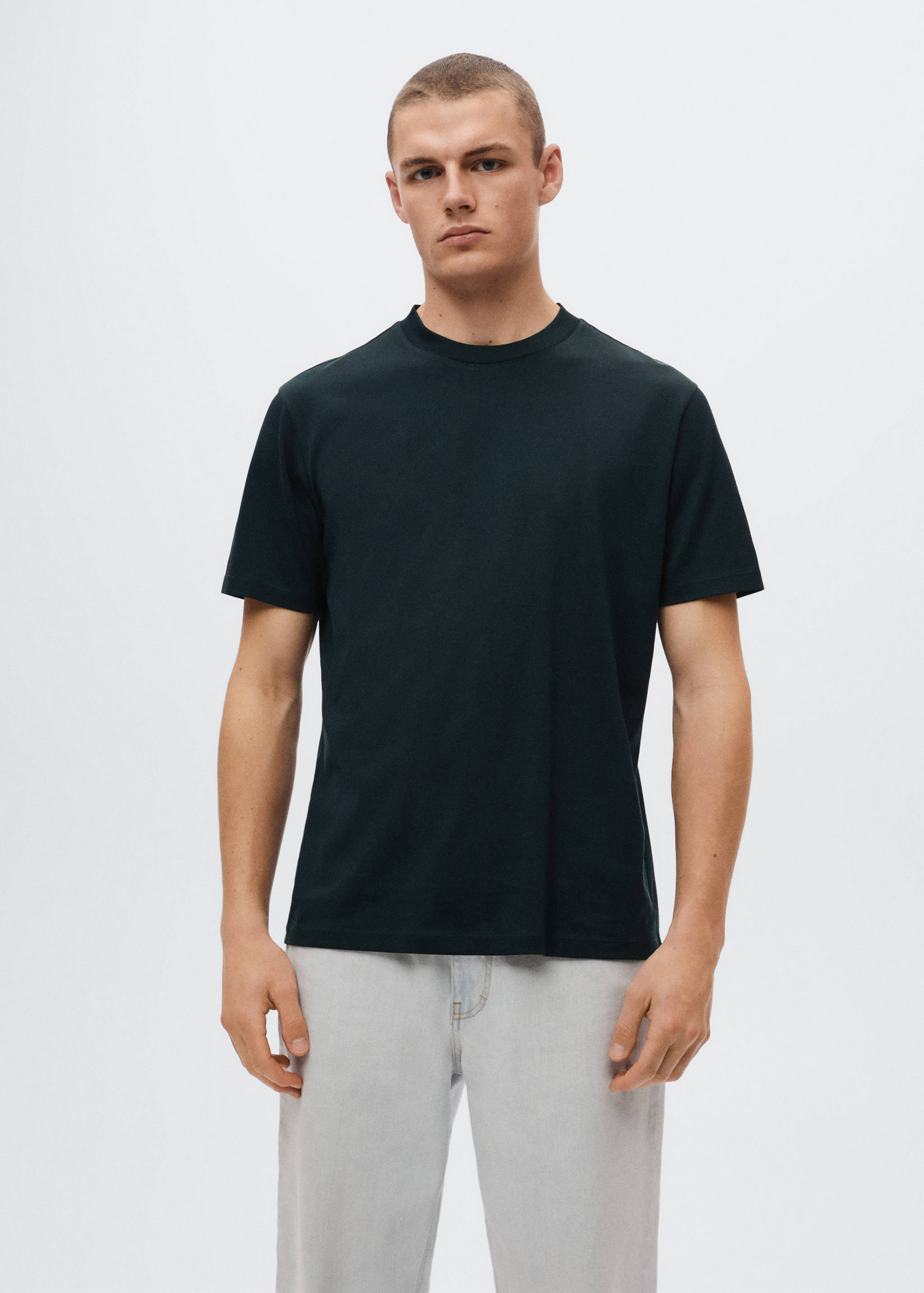 Mercerised regular-fit  t-shirt - Medium plane