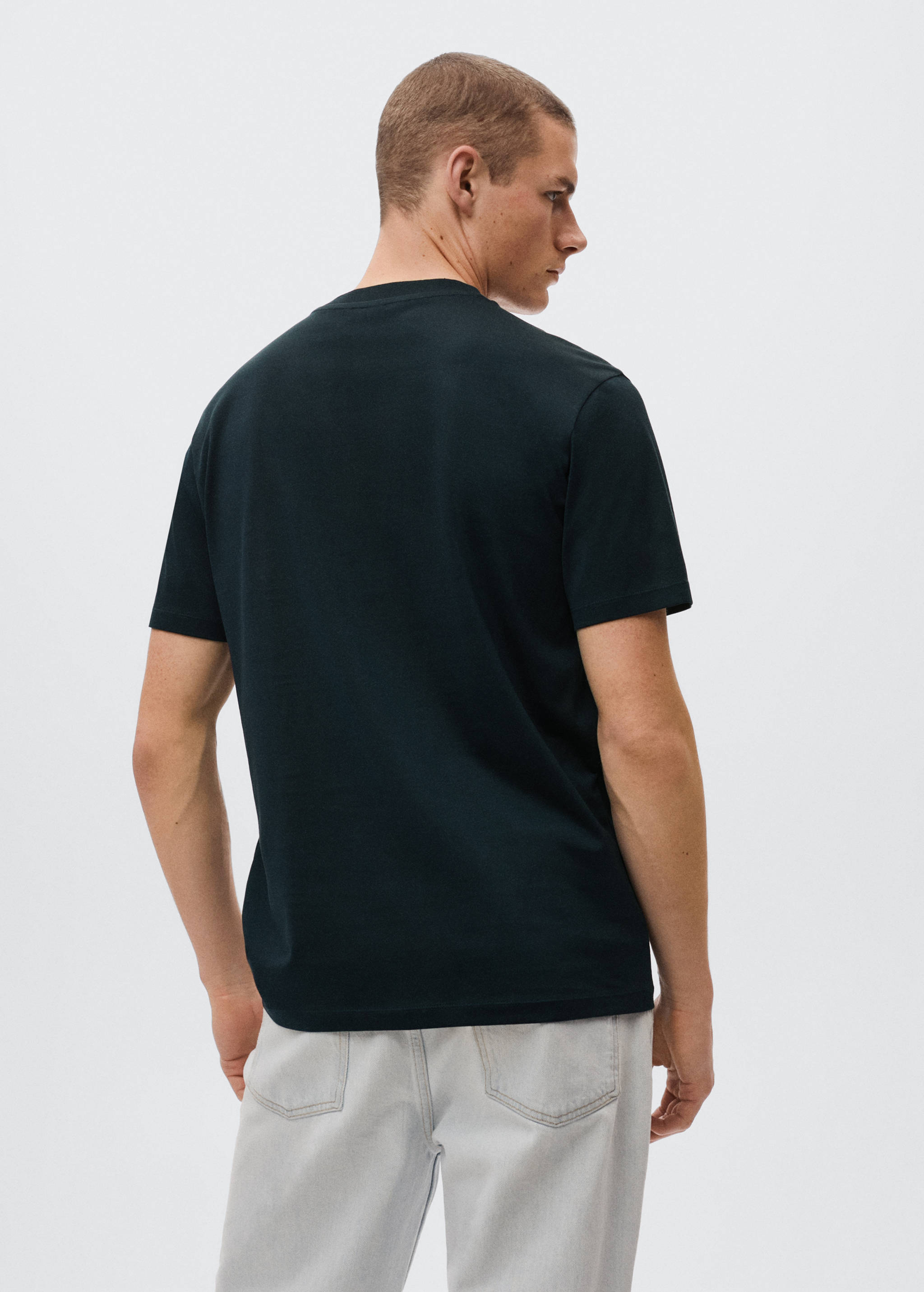 Mercerised regular-fit  t-shirt - Reverse of the article