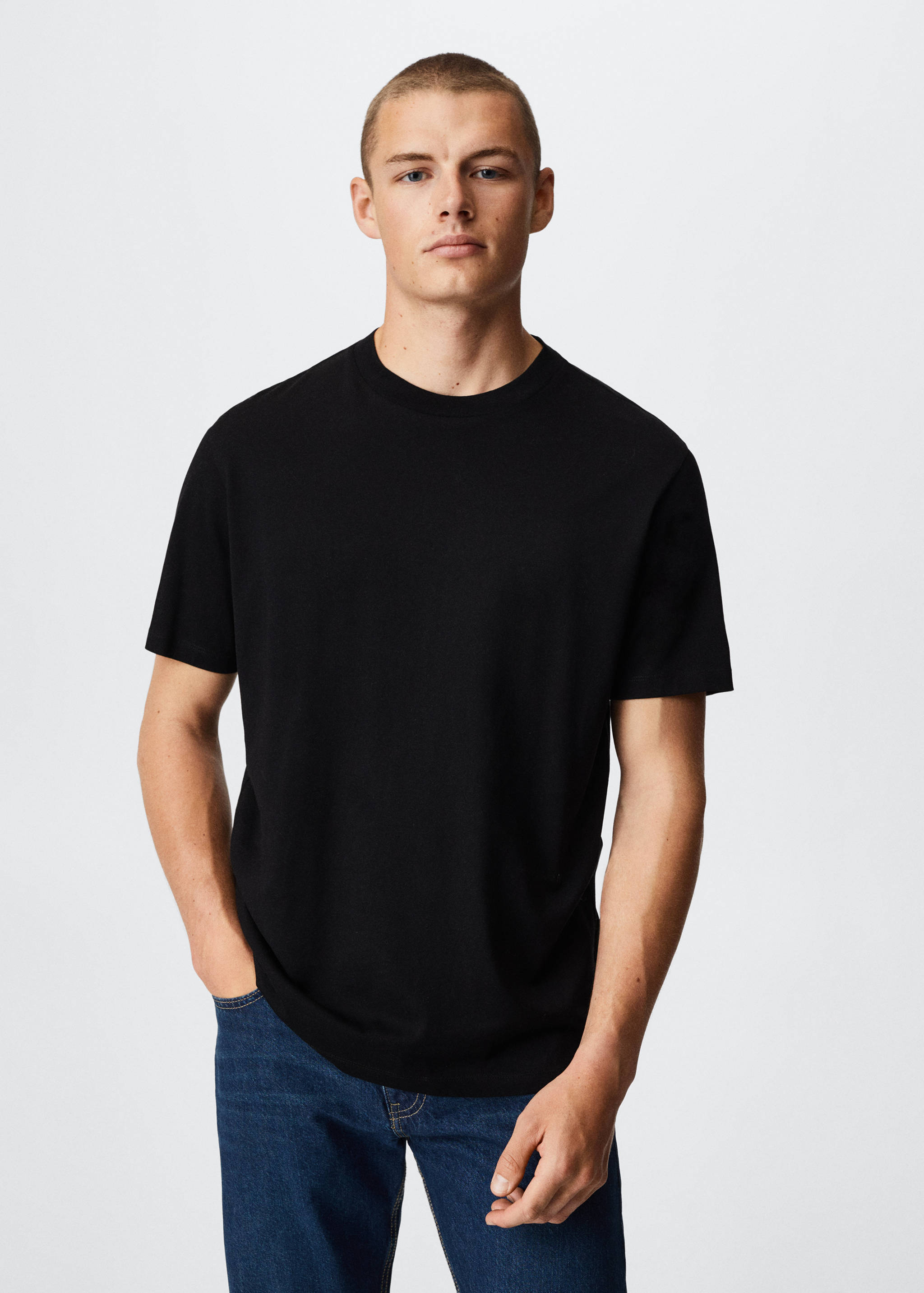 Mercerised regular-fit  t-shirt - Medium plane