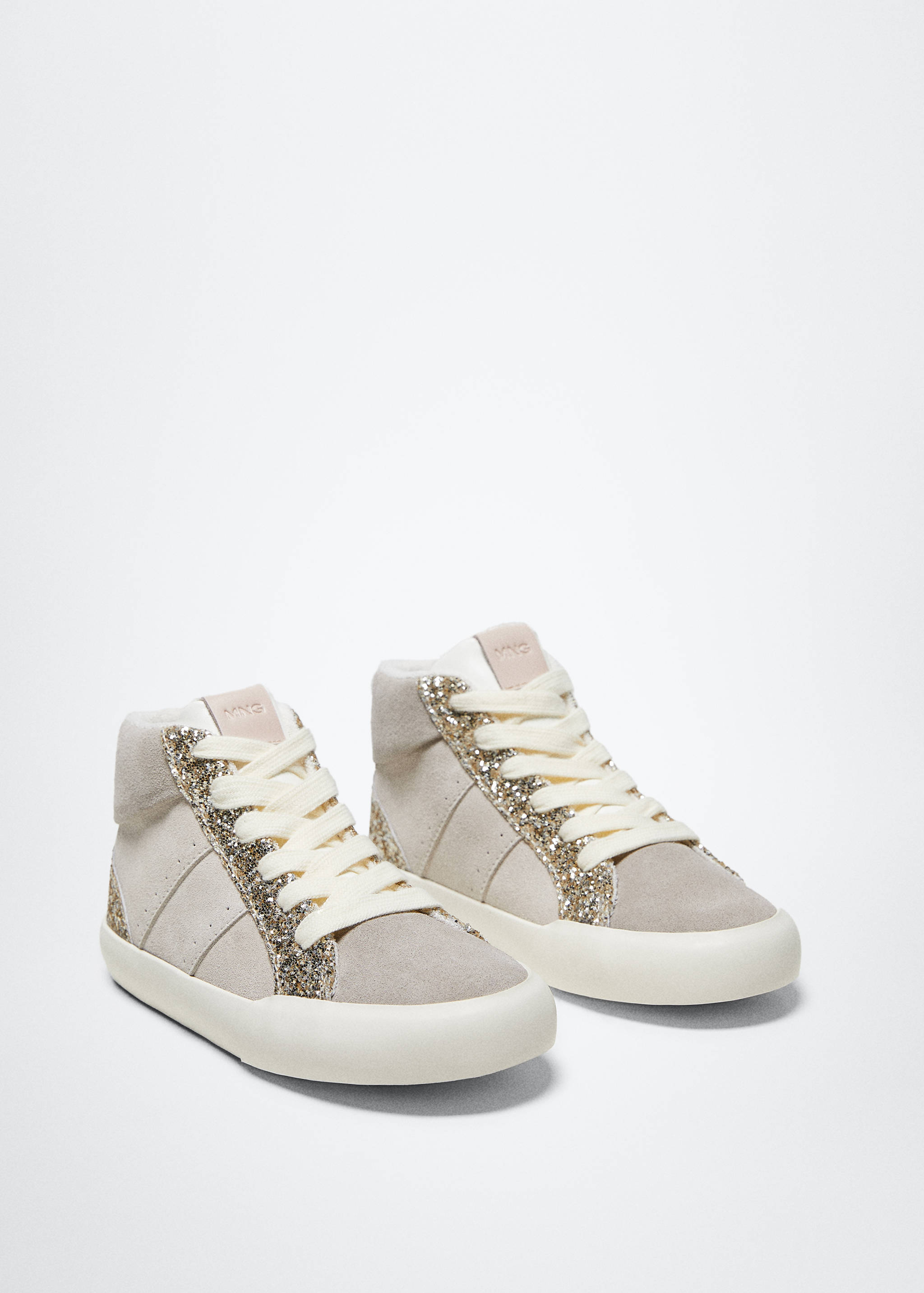 Gecombineerde leren sneakers - Middenvlak