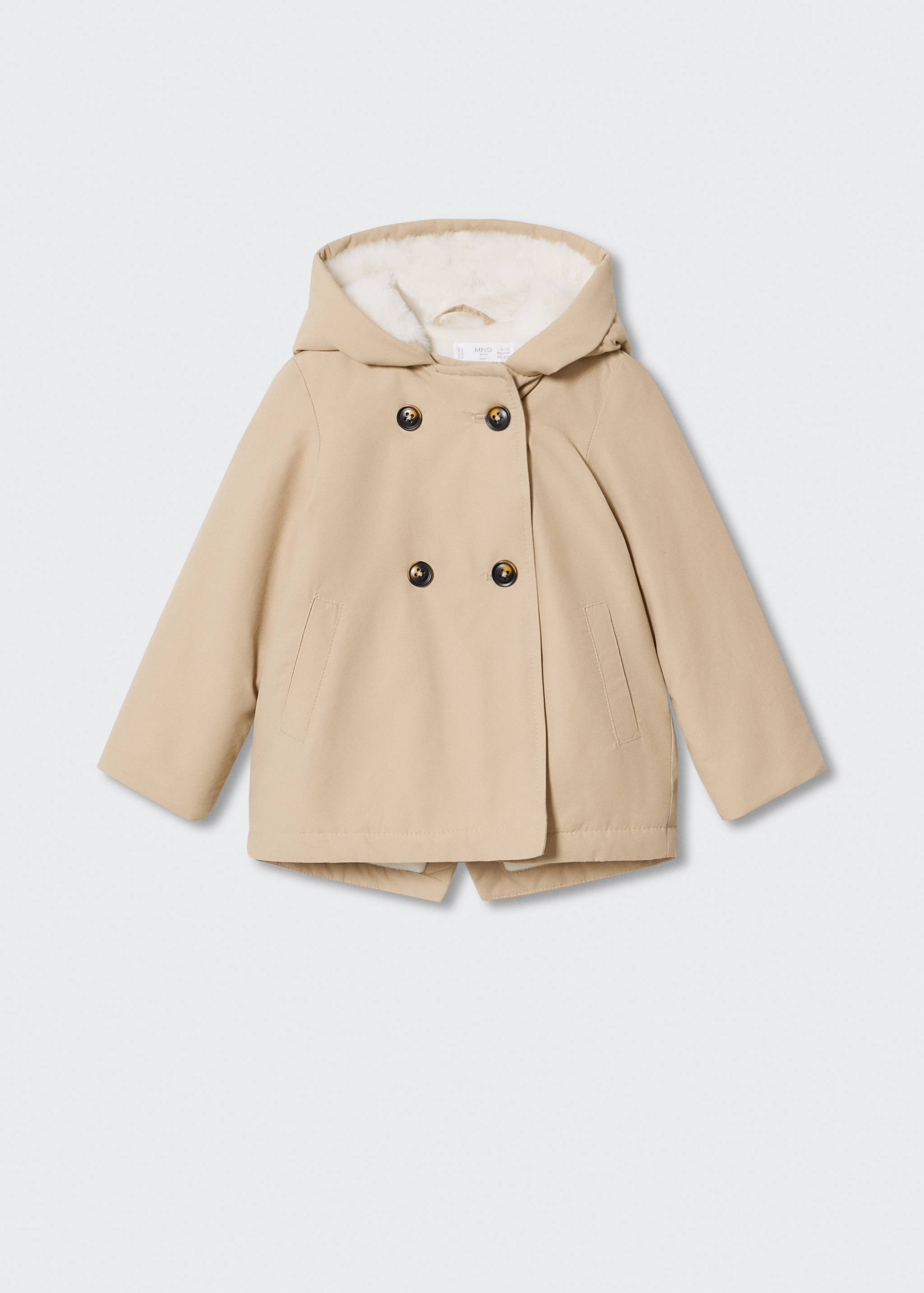 Manteau fourrure synthétique à capuche - Article sans modèle