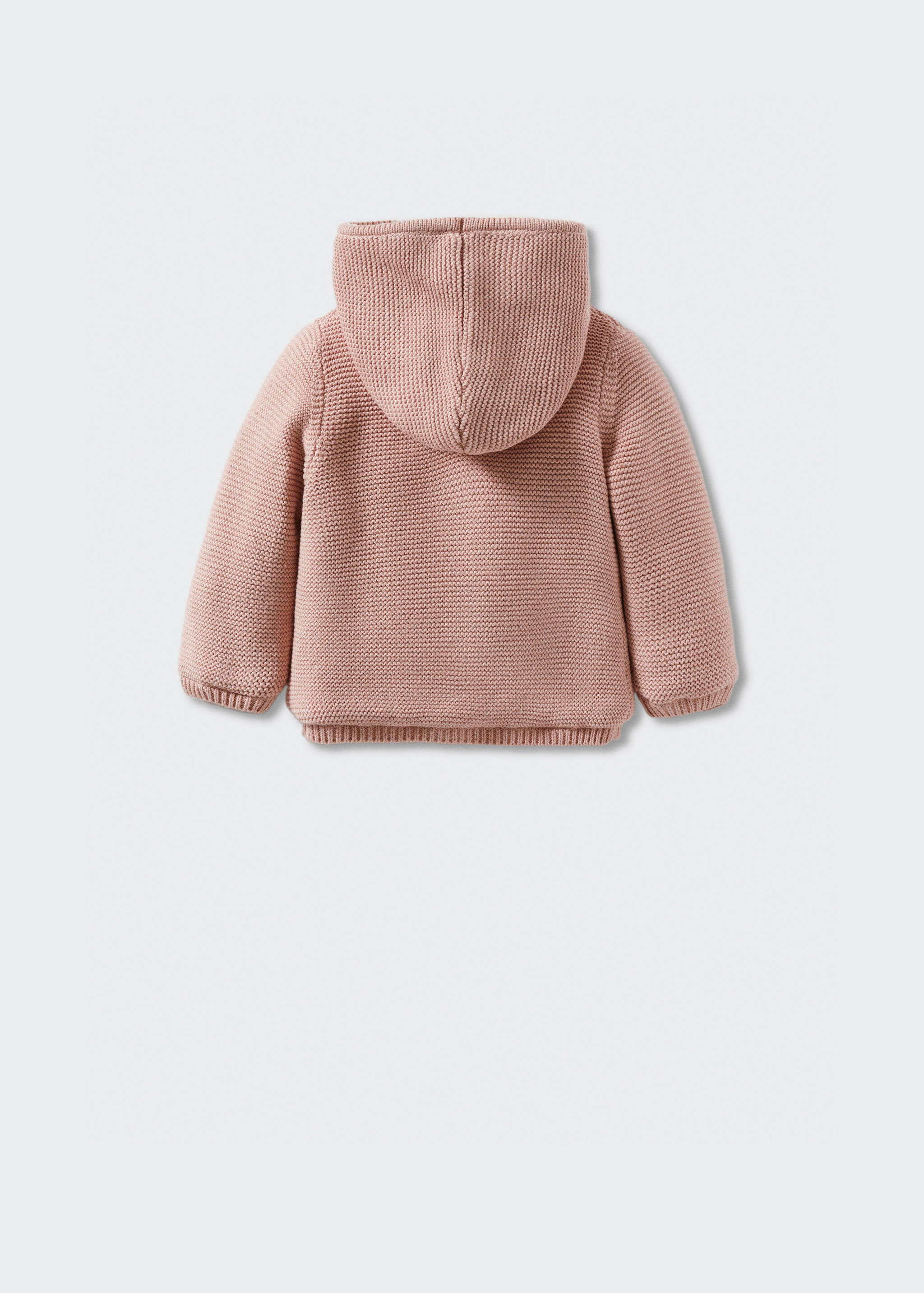 Knitted cardigan with fur-effect lining - Reverse of the article