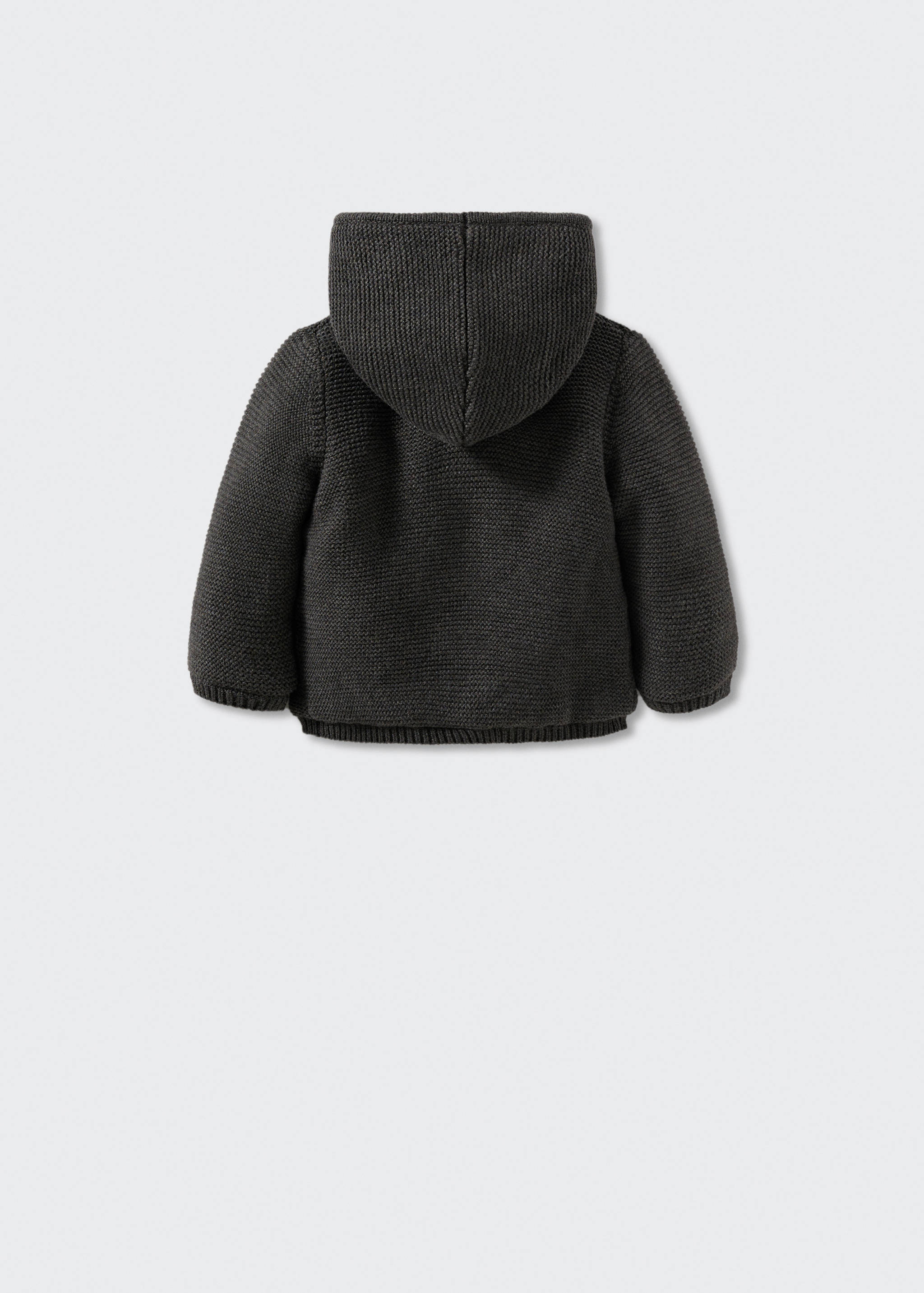 Knitted cardigan with fur-effect lining - Reverse of the article