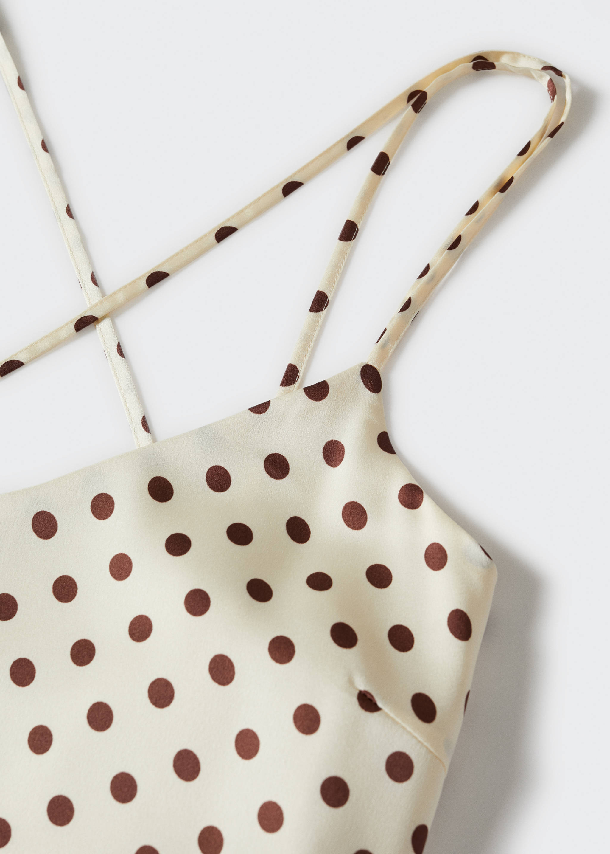 Satiniertes Kleid mit Polka Dots - Detail des Artikels 8